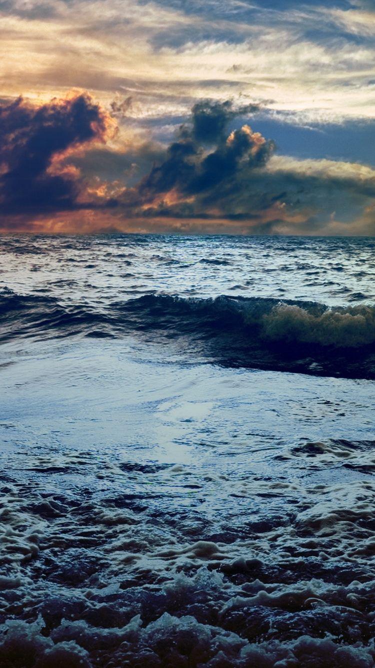750x1334 Stormy Sea Waves iPhone 6 Wallpaper HD