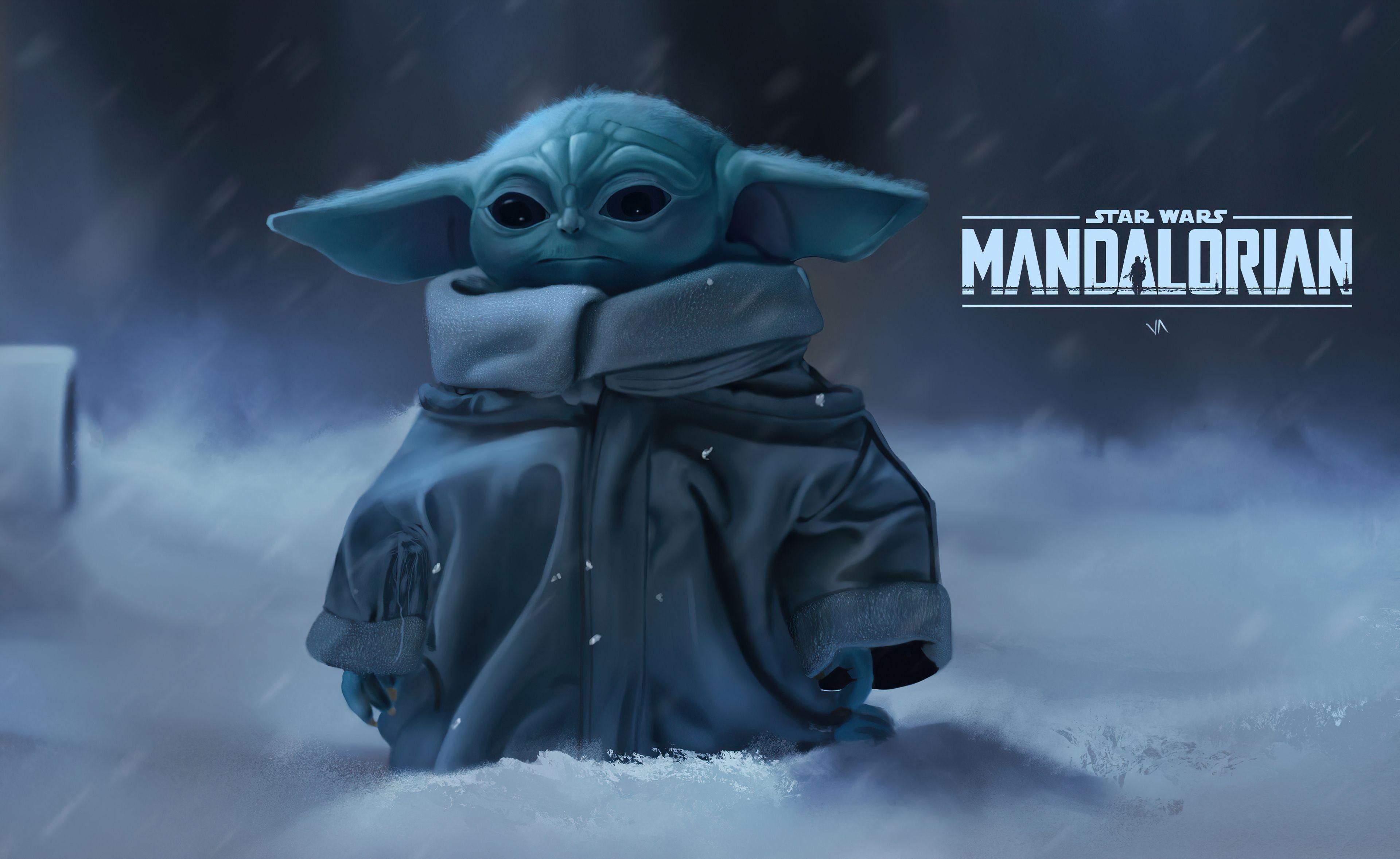 3840x2355 Baby Yoda Mandalorian Yoda The Mandalorian Star Wars 4K Grogu Wallpaper:3840x2355