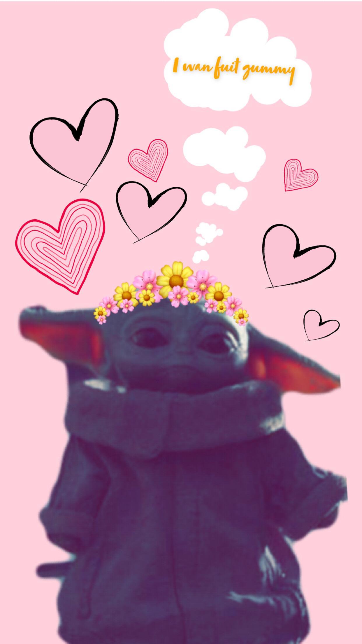 1242x2208 Baby Yoda Valentine Wallpaper