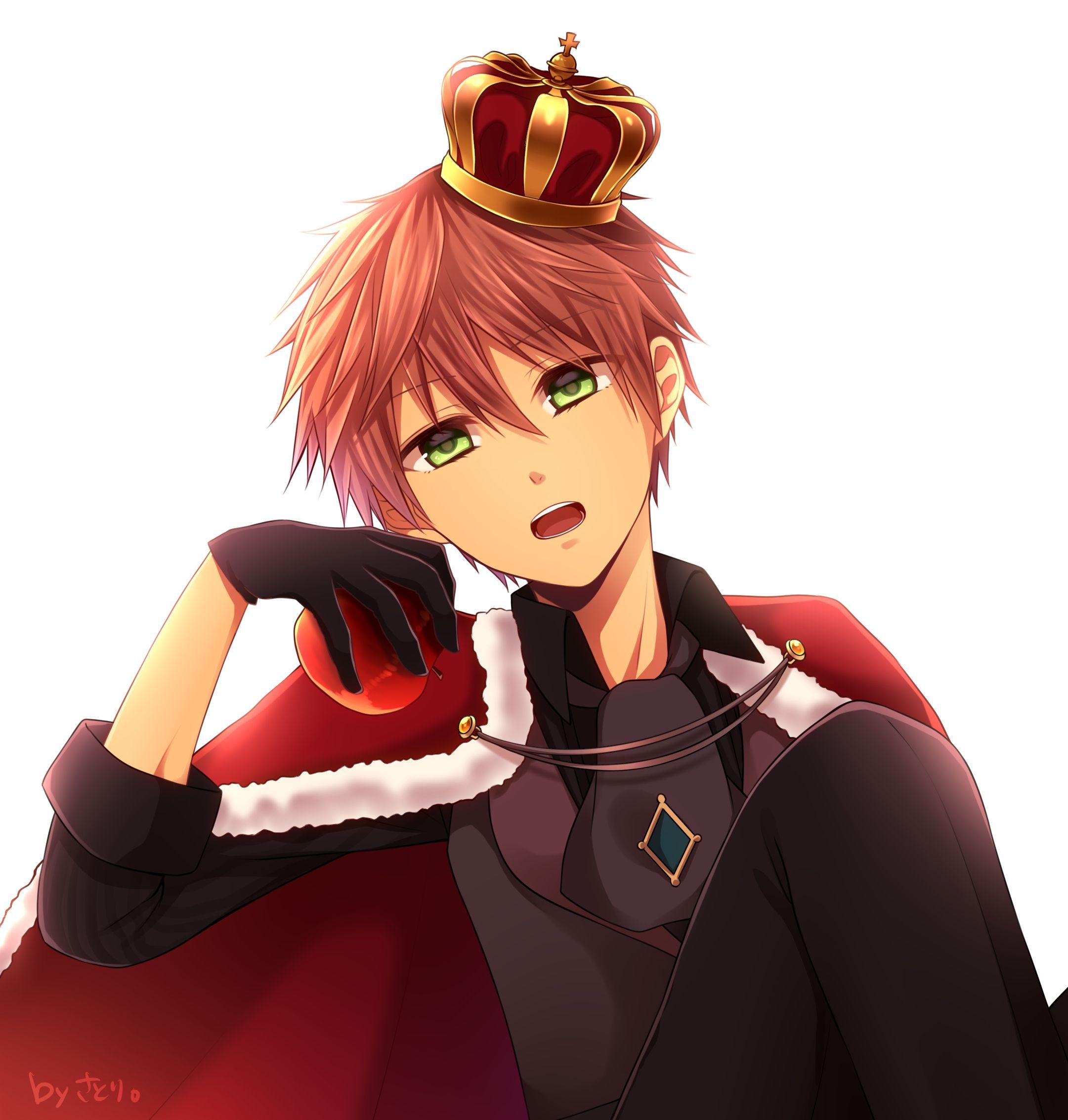 2161x2266 Anime Boy, Prince, Crown, Apple, Cape. Anime prince, Anime boy, Anime