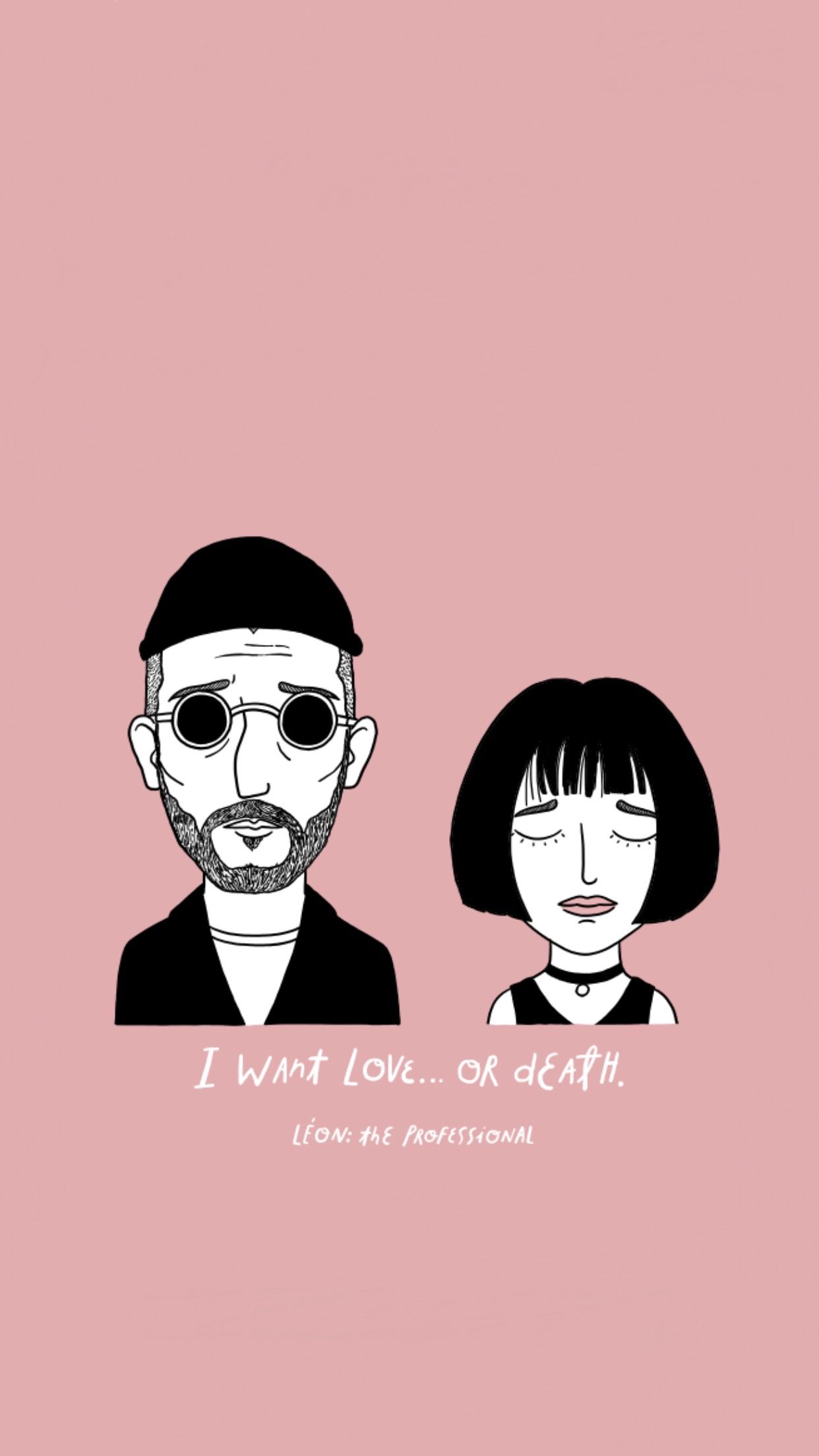 1242x2208 Mathilda & Leon Wallpaper. Çizim fikirleri, Boho dekoru, Çizim