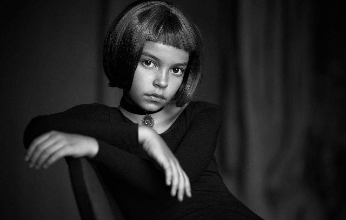 1332x850 Wallpaper portrait, girl, monochrome, Matilda, Alexander Vinogradov, Mathilda, Alexander Vinogradov image for desktop, section настроения