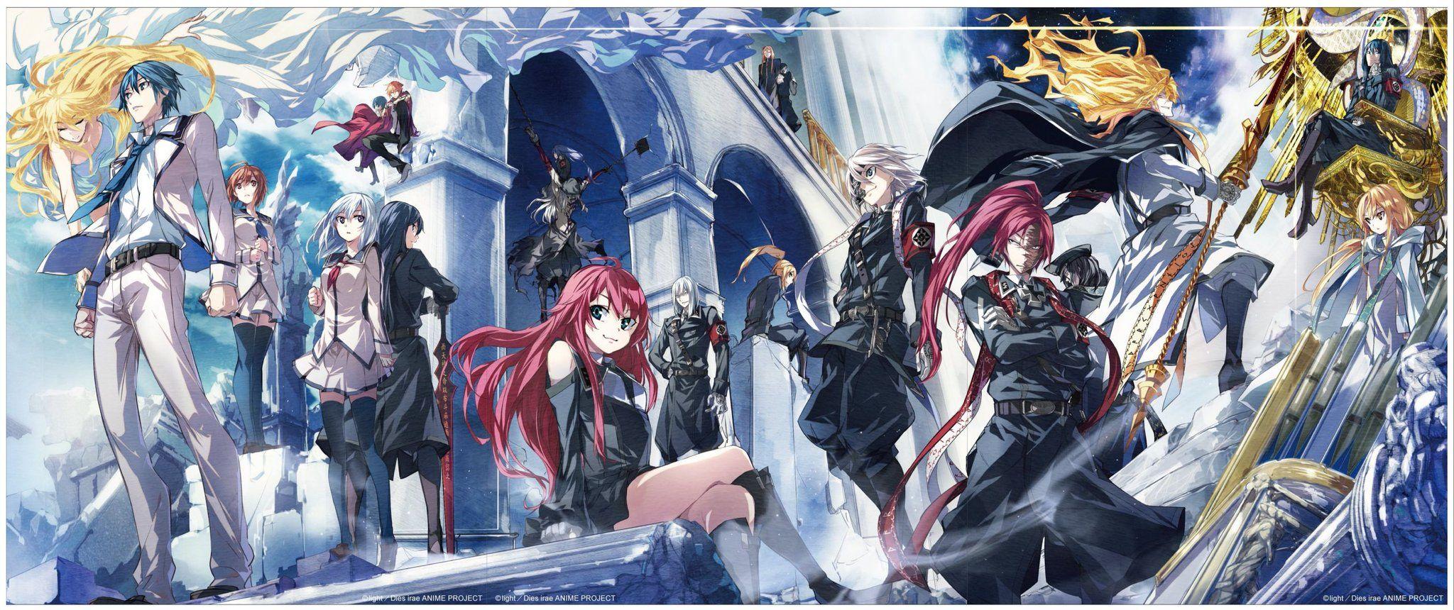 2048x860 WTK [JP] Dies Irae Blu Ray Box V1 To V3 Artwork Preview (lined Up Left To Right)
