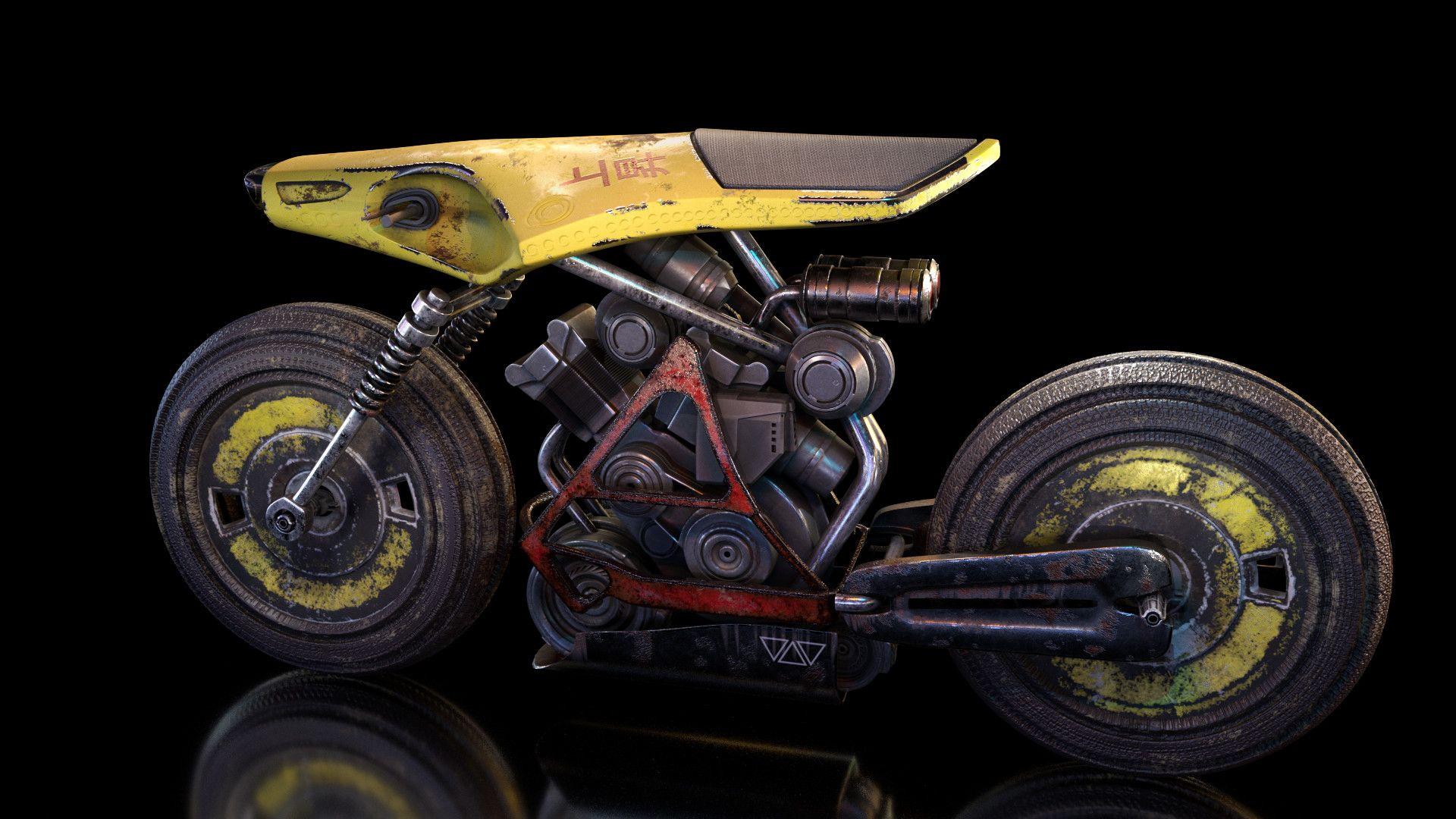 1920x1080 Hd cyberpunk: Cyberpunk Wallpaper Bike
