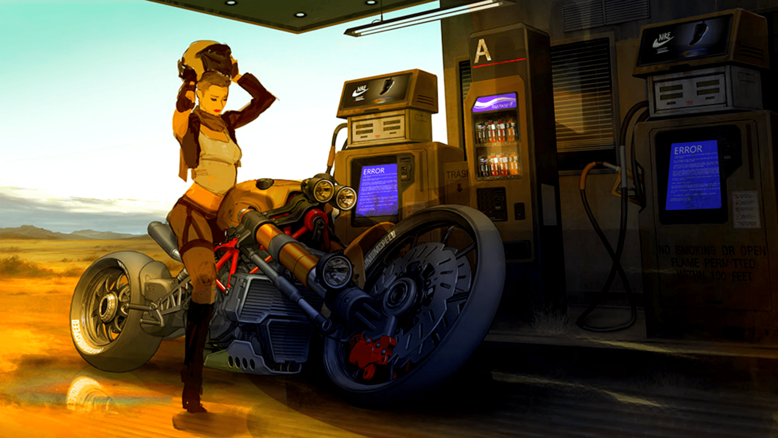 2560x1440 Hd cyberpunk: Cyberpunk 2077 Bike Wallpaper