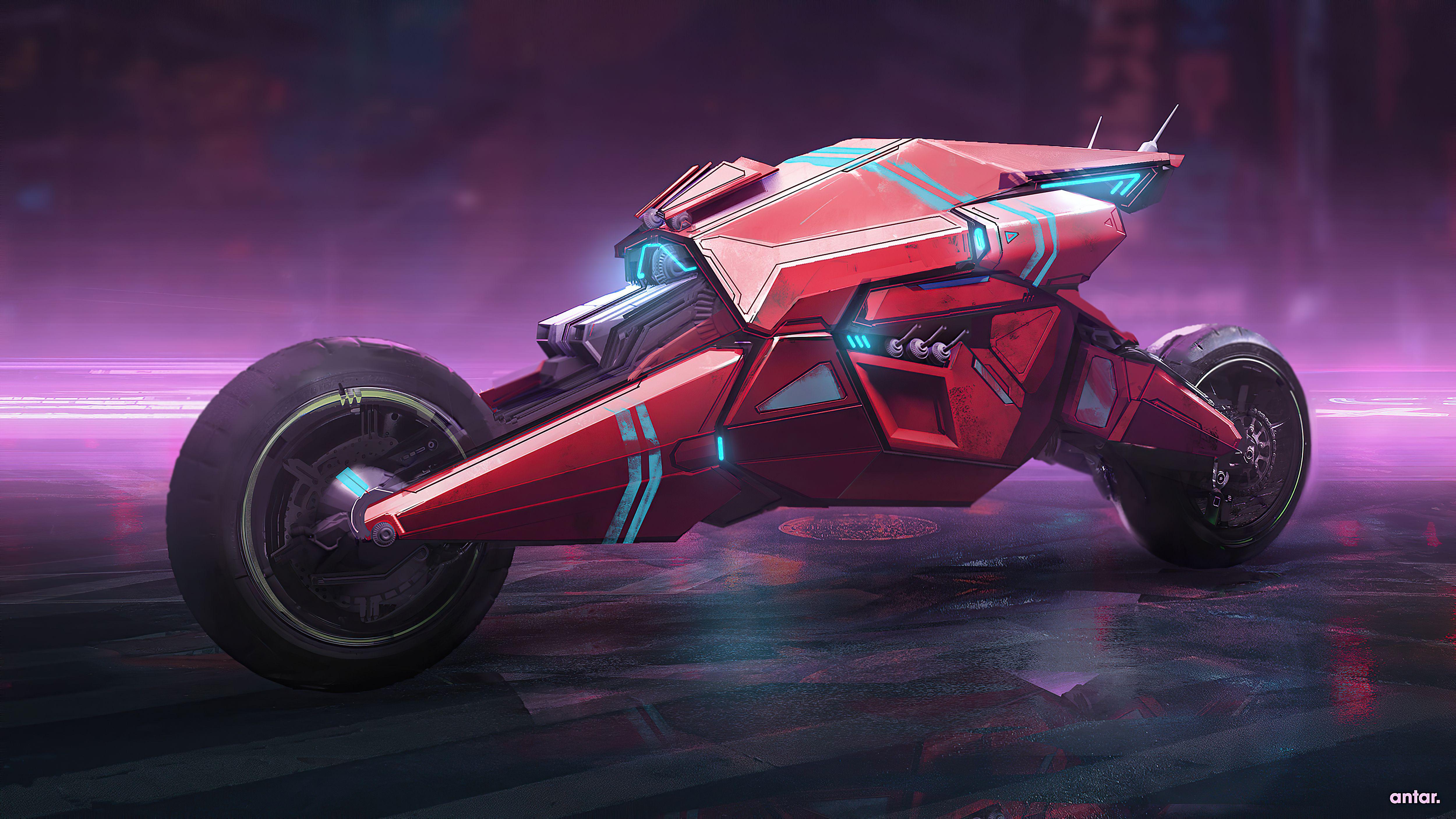 5000x2812 Moto Cyberpunk Bike, HD Artist, 4k Wallpaper, Image, Background, Photo and Picture