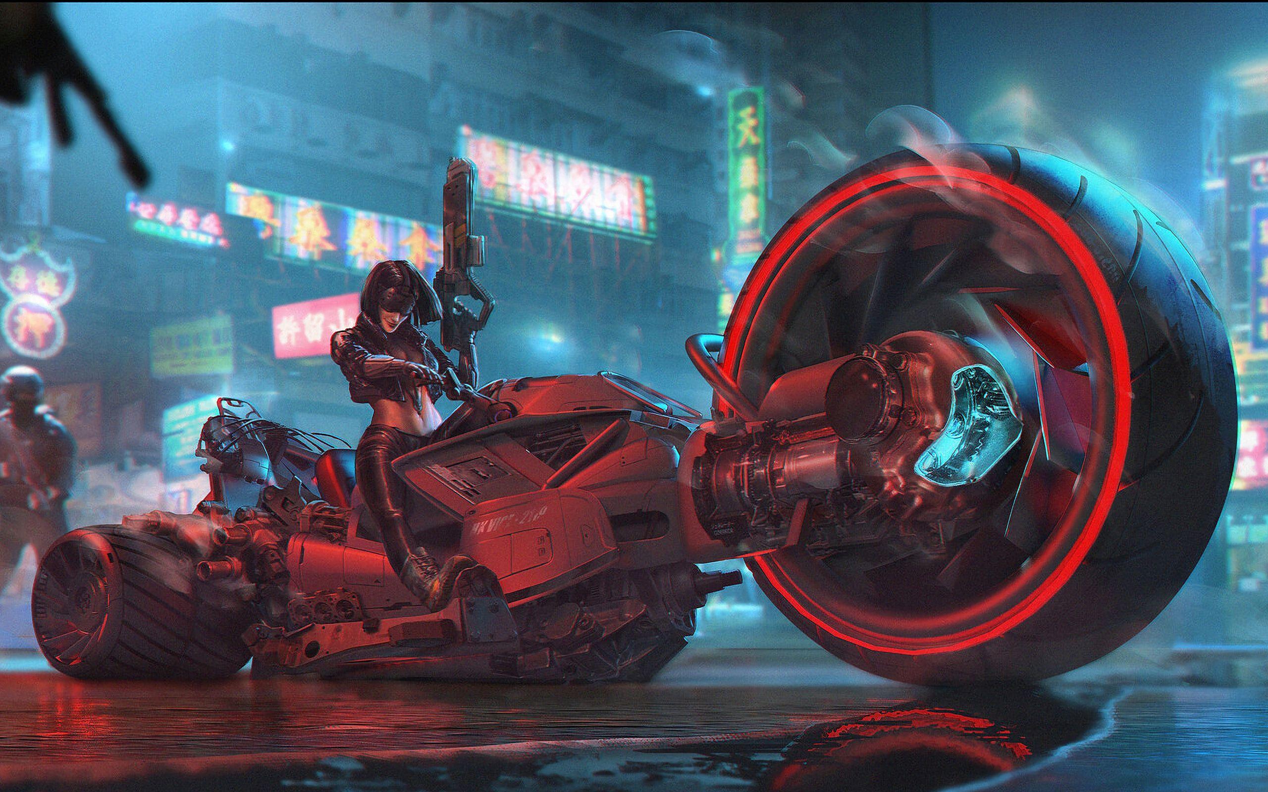 2560x1600 Hd cyberpunk: Cyberpunk Wallpaper Bike