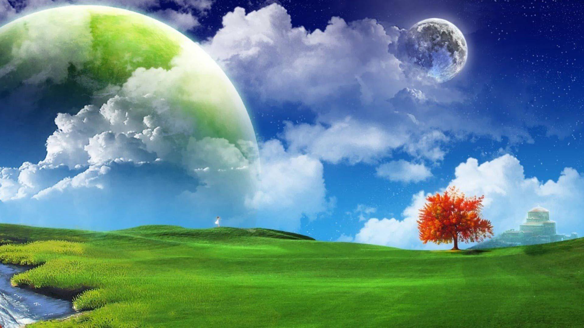 1920x1080 beautiful 3D landscape high resolution wallpaper for desktop
