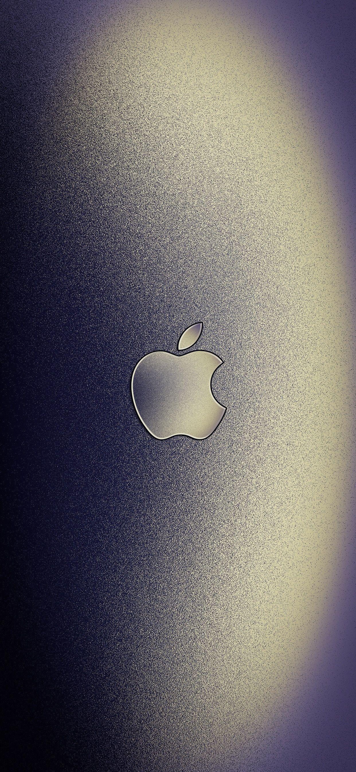 1242x2688 Aluminum Apple logo wallpaper for iPhone