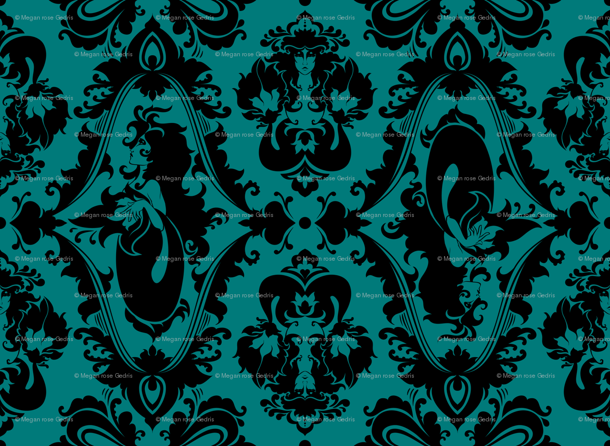 1213x888 Teal and Black Wallpaper