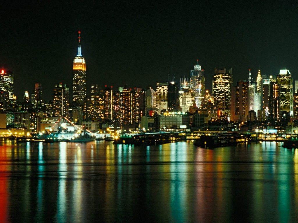 1024x768 Fourth Part Most Beautiful Us Places HD Wallpaper York City Night Skyline Wallpaper & Background Download