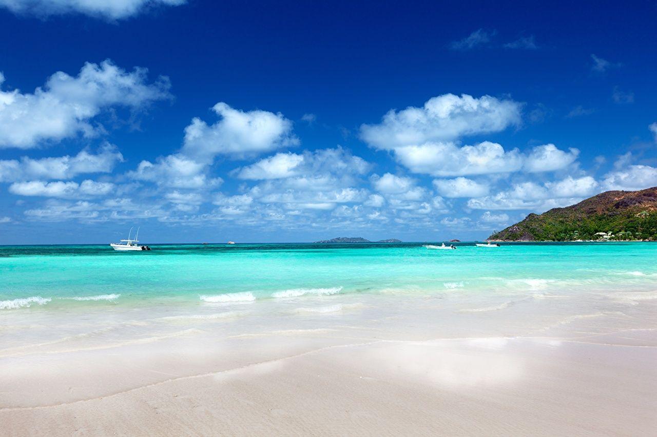 1280x853 Desktop Wallpaper beaches Sea Nature Sky Coast Horizon Clouds