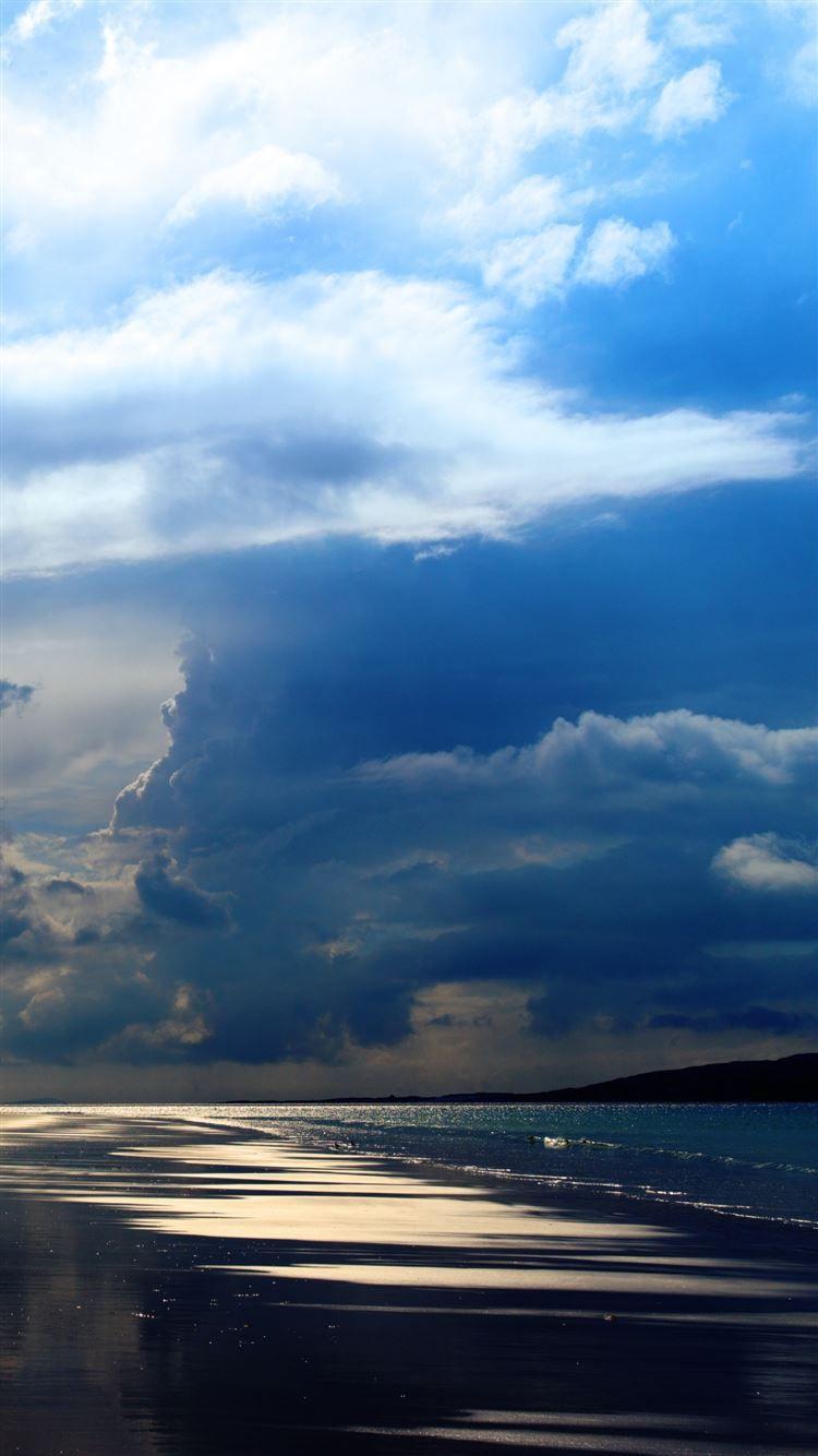 750x1334 Sea Ocean Evening Beach Sand Sky Clouds iPhone 8 Wallpaper Free Download