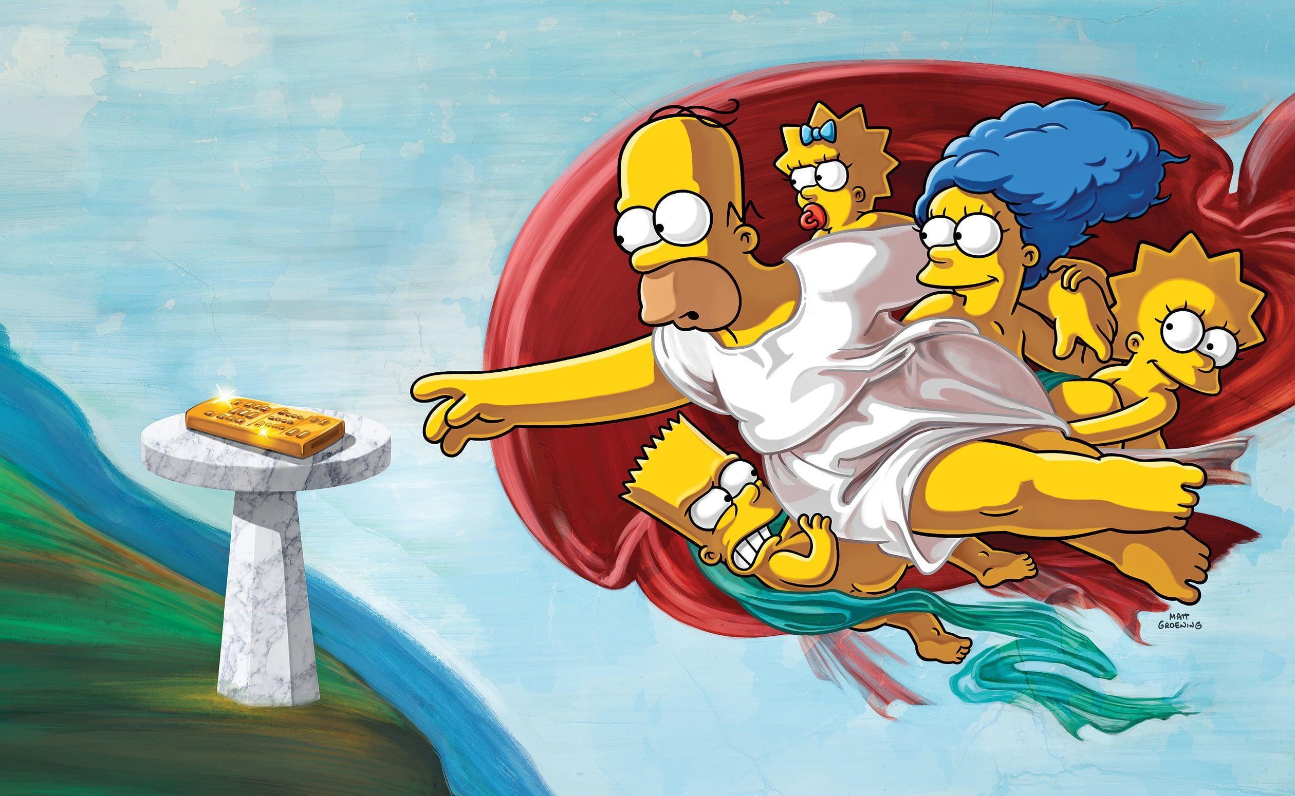 2520x1550 The Simpsons #humor #cartoon #artwork TV Remote Homer Simpson Marge Simpson Bart Simpson Lisa Simpson Maggie Simpson Th. Simpsons art, The simpsons, Homer simpson