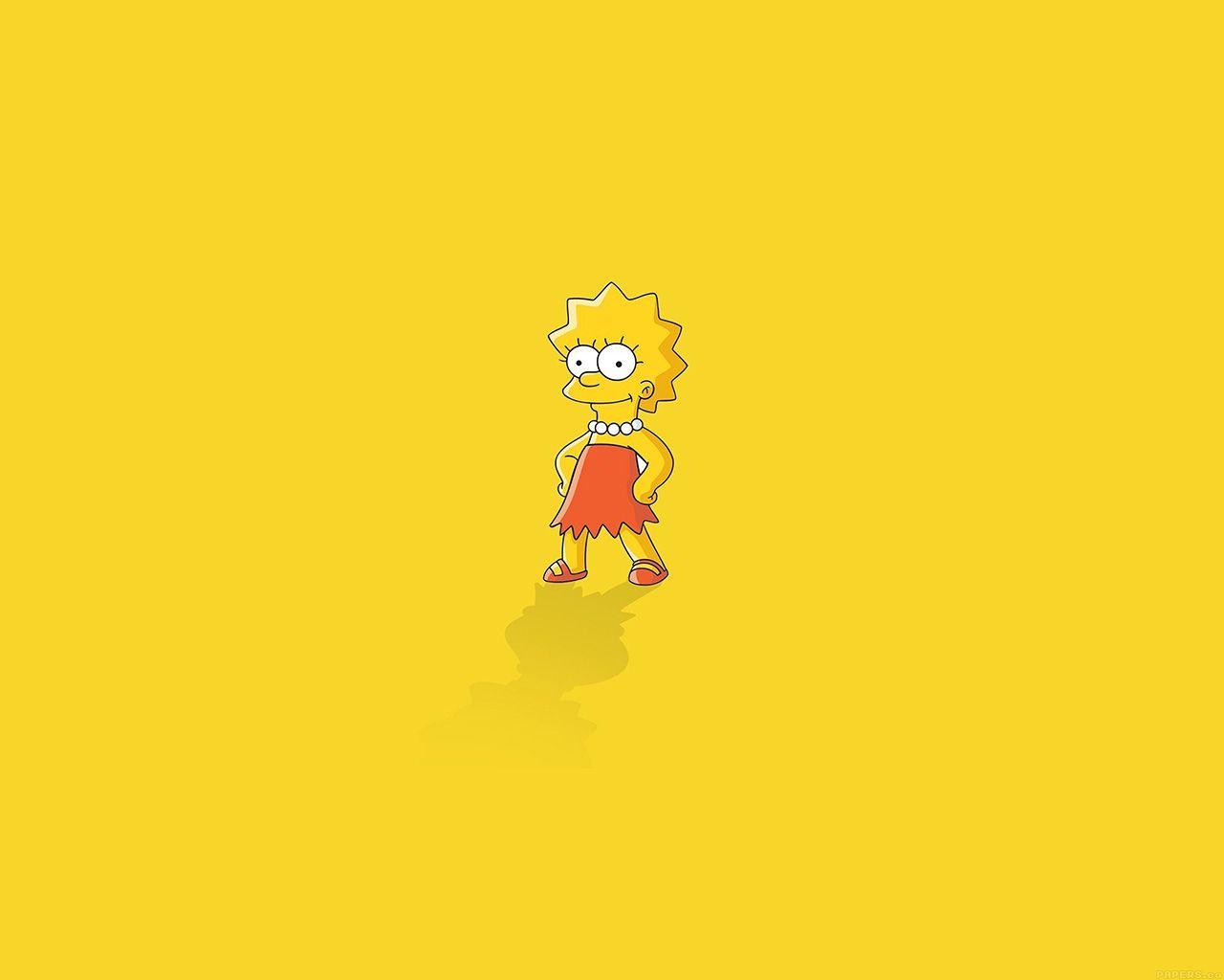 1280x1024 wallpaper for desktop, laptop. lisa simpson minimal simple illust cartoon