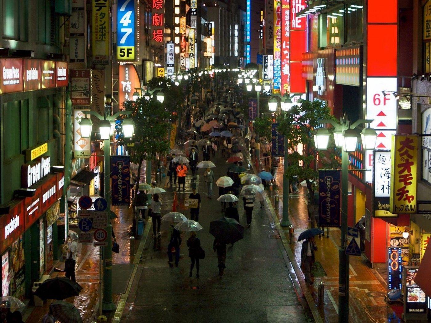 1400x1050 Japan Street HD desktop wallpaper : Widescreen : High Definition