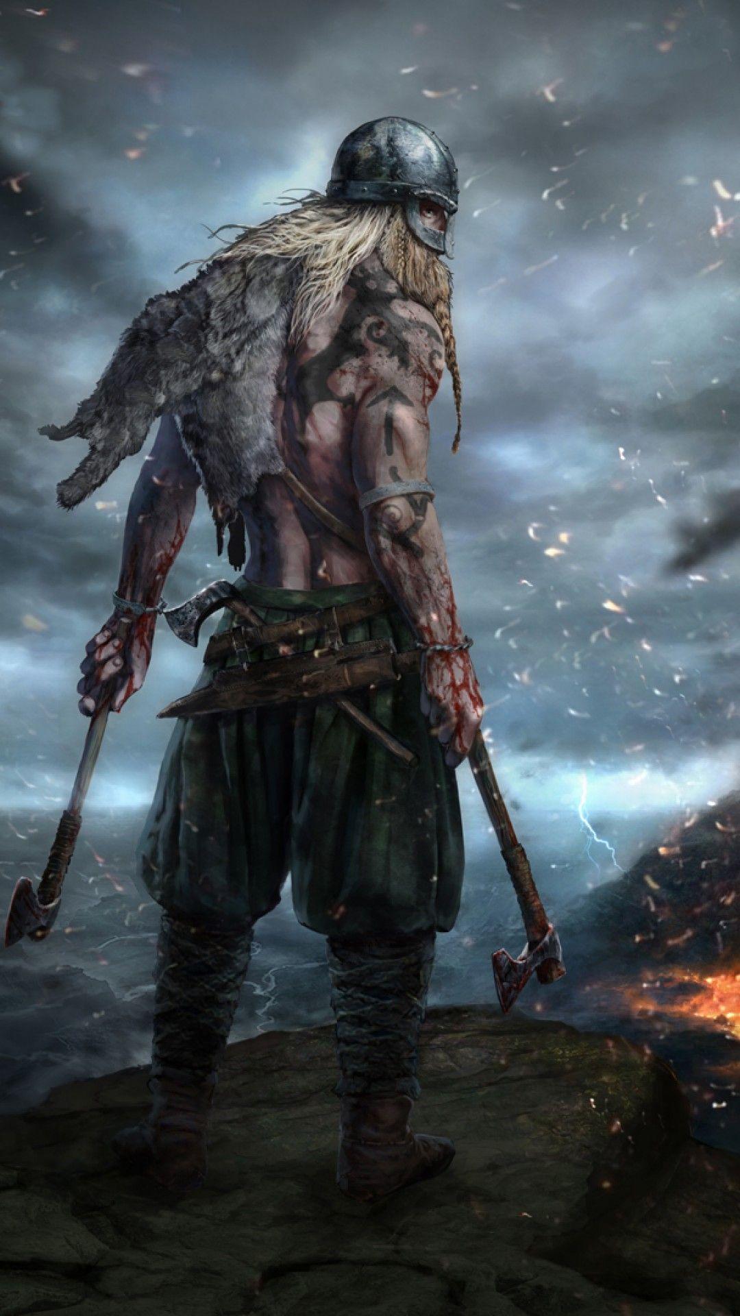 1080x1920 iPhone 7 Plus Vikings Wallpaper Warrior HD Wallpaper