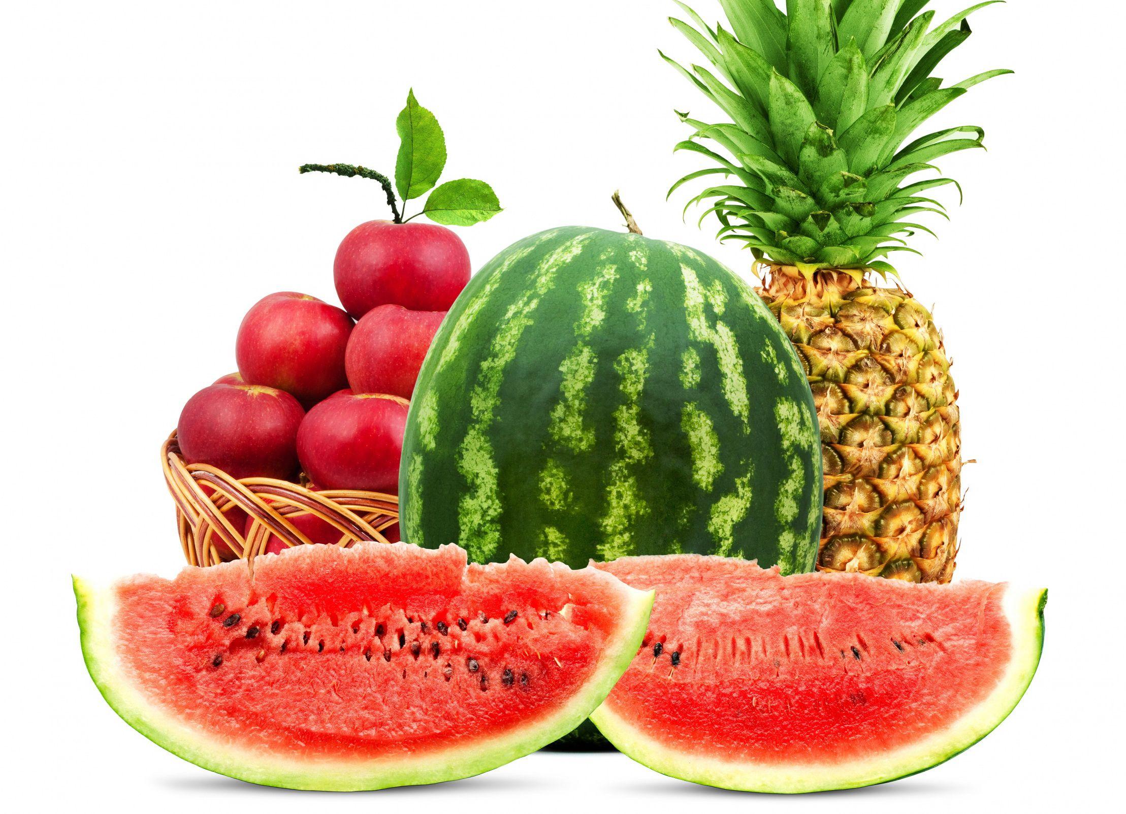 2217x1603 Pineapple And Watermelon Fruits