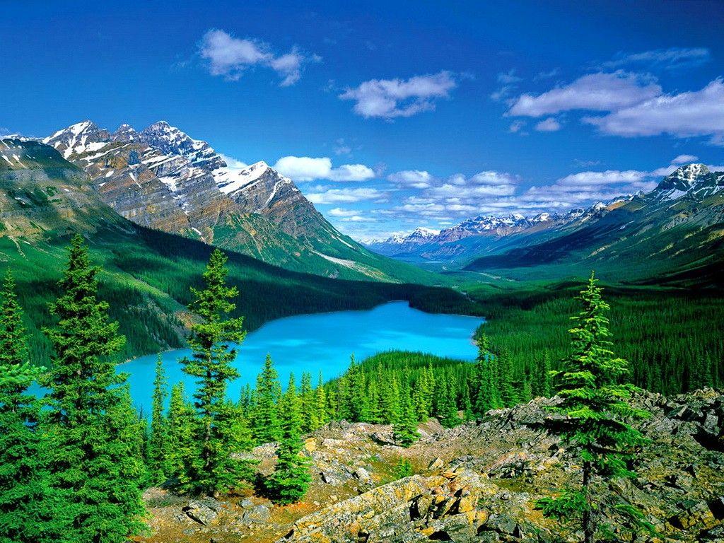 1024x768 Mountains: Green Nature Mountain Lake Landscape Water Emerald Sky