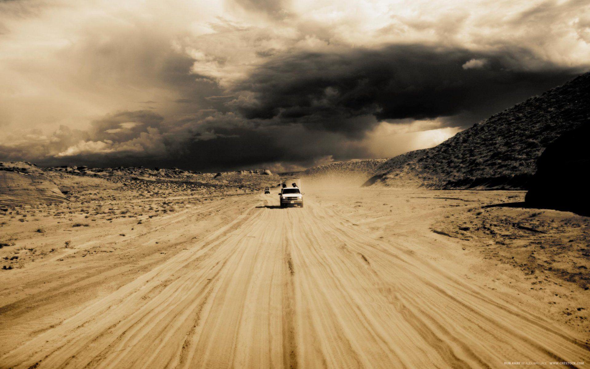 1920x1200 Desert Road HD wallpaper