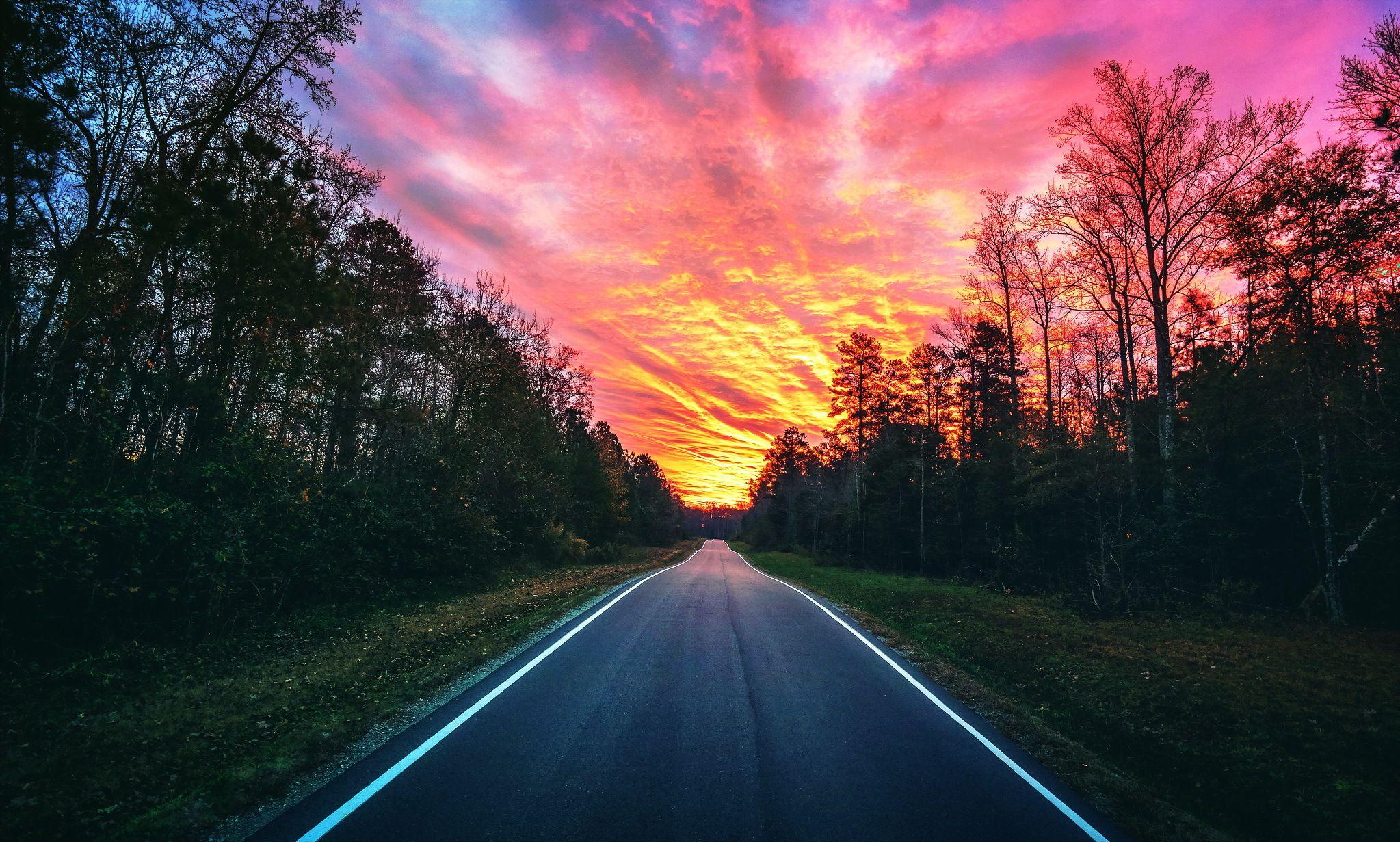 Road and Sunset Wallpapers - Top Free Road and Sunset Backgrounds -  WallpaperAccess