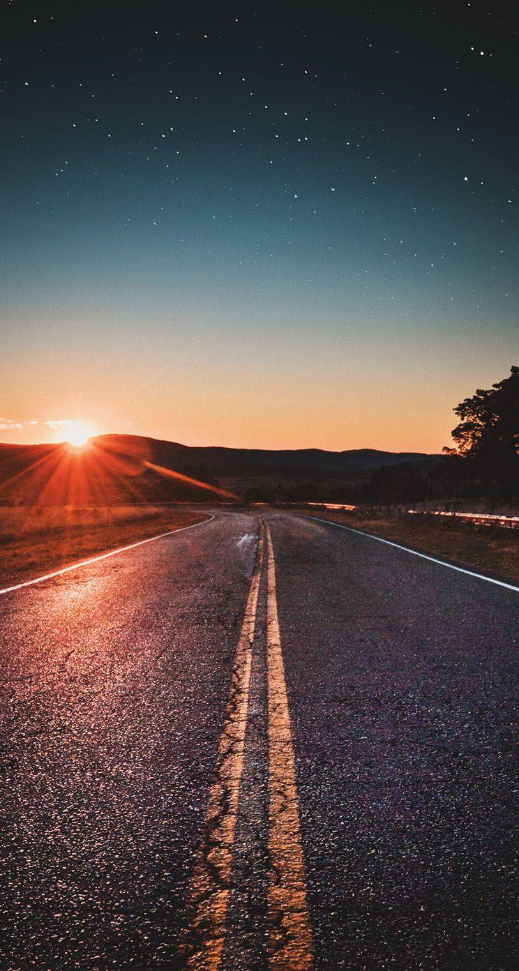 744x1392 Road Trip Sunset Road Trip Wallpaper & Background Download