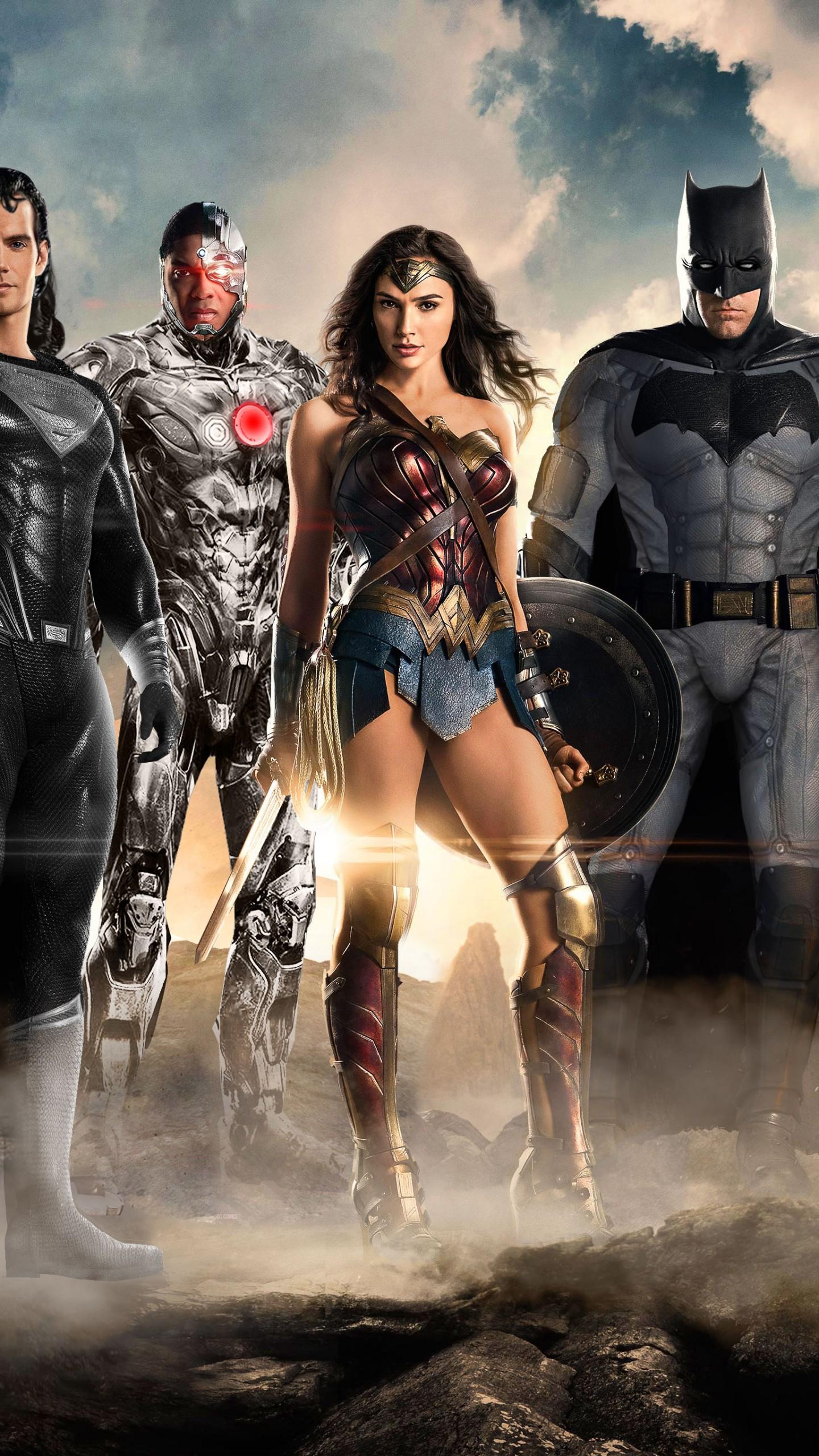 1440x2560 Superman Batman Wonder Woman Wallpaper