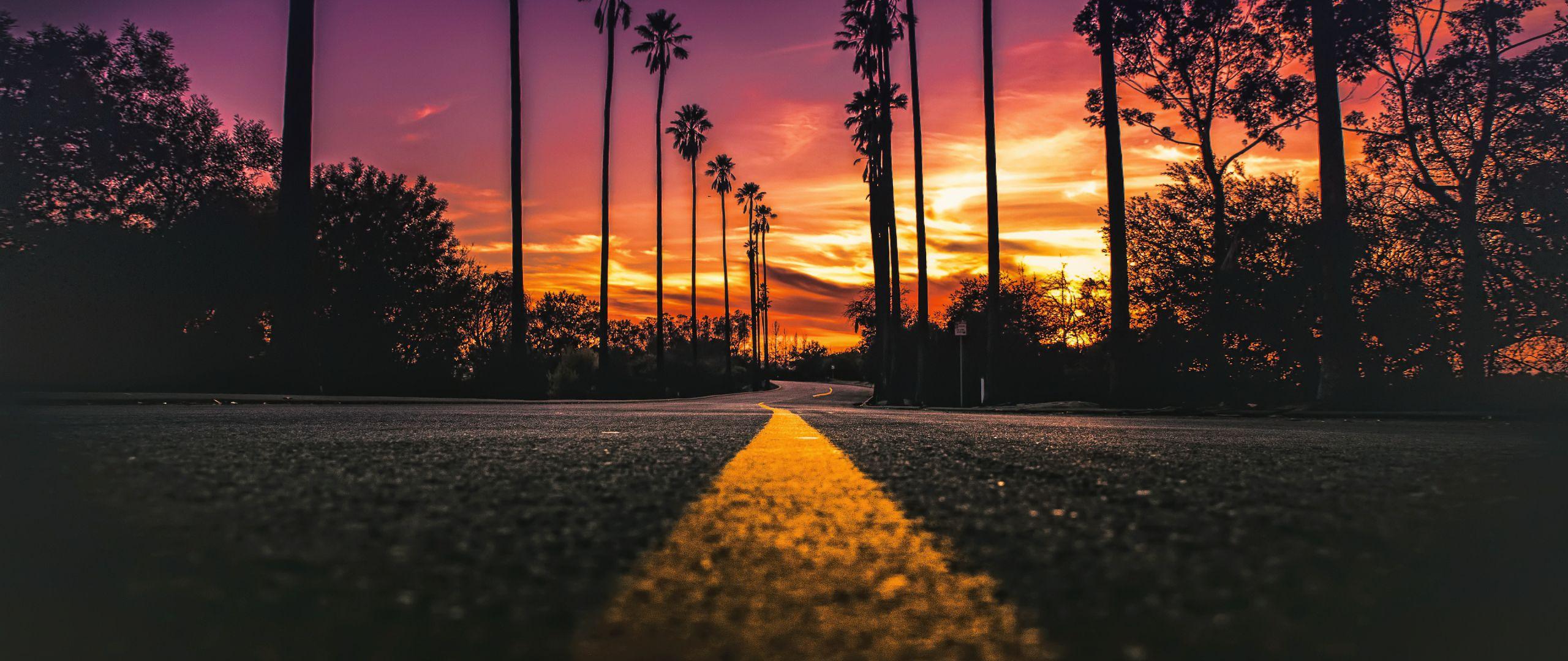 Road And Sunset Wallpapers - Top Free Road And Sunset Backgrounds ...