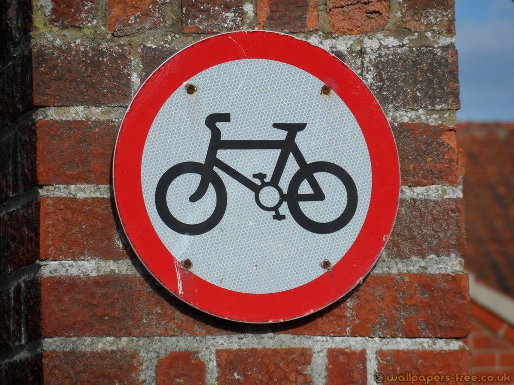 1024x768 No Cycling Signs And Symbols