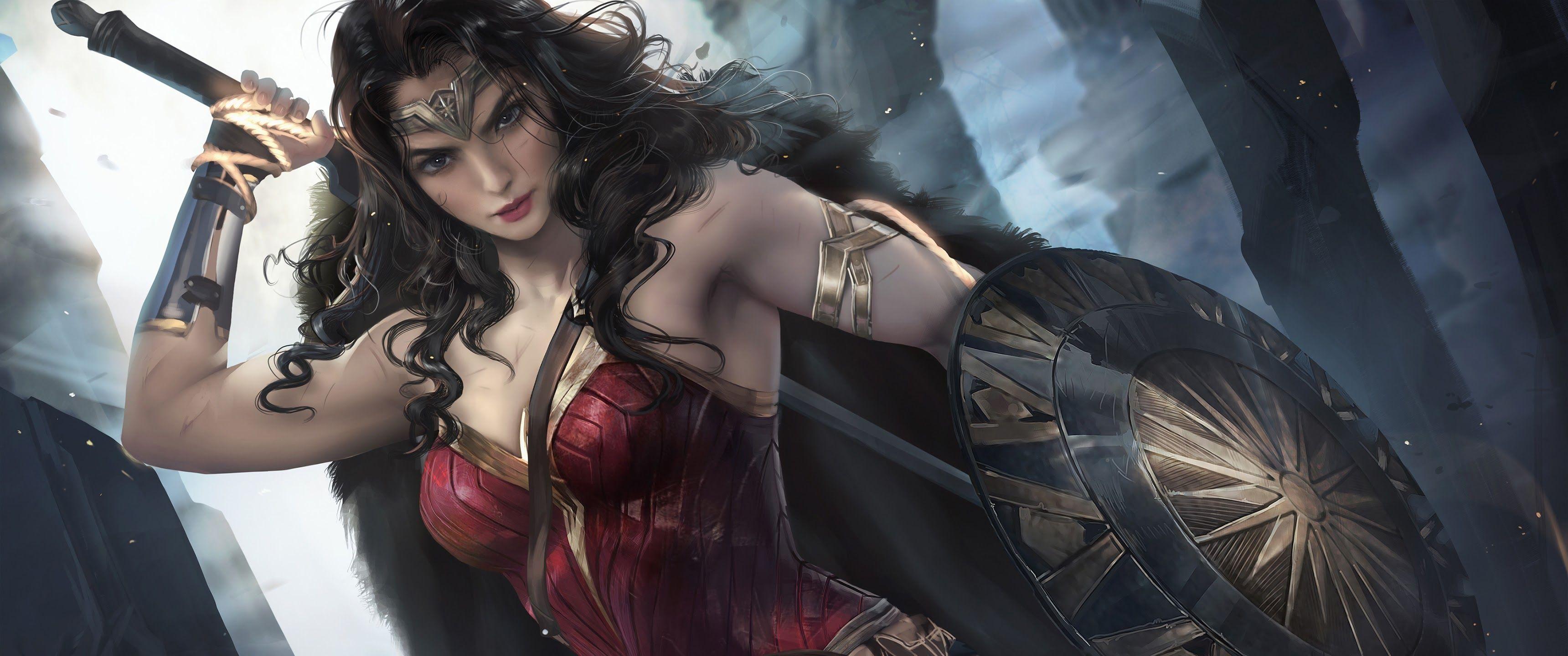 3440x1440 Wonder Woman 4K Wallpaper