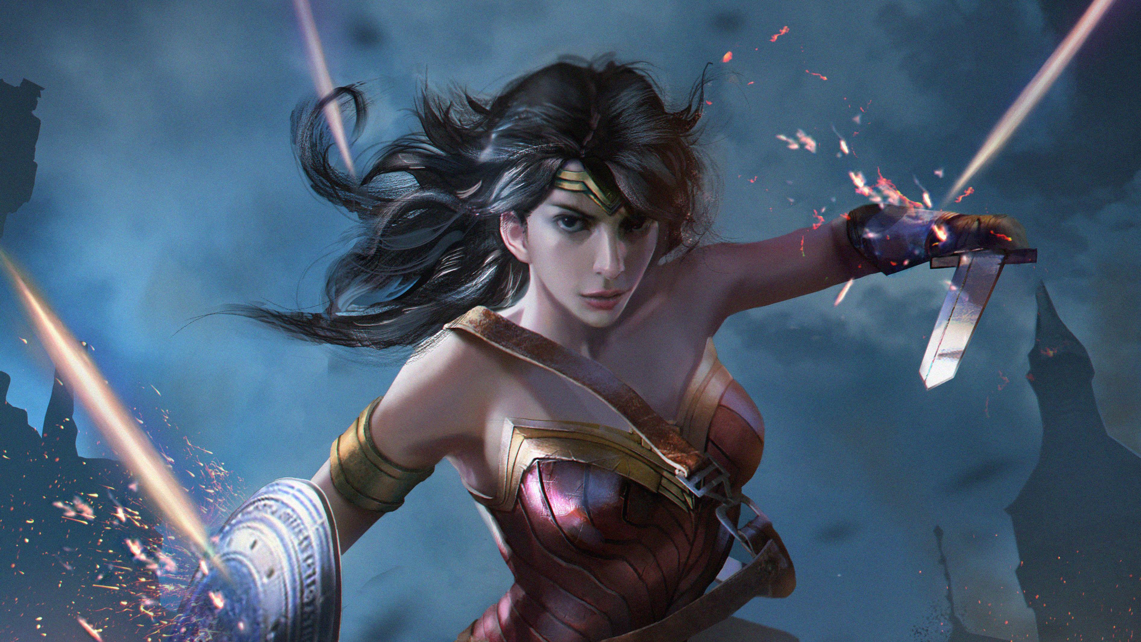 3787x2131 Wonder Woman Fantasy Art 4k Wallpaper