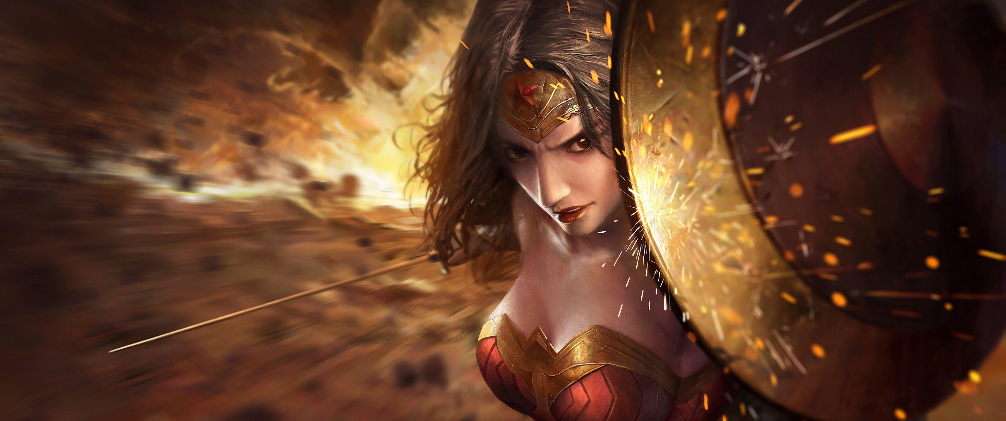 3440x1440 Wonder Woman 4K Wallpaper