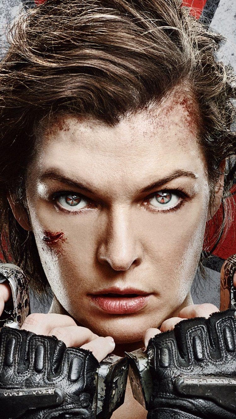 750x1334 Milla Jovovich, Resident Evil: The Final Chapter 2017 750x1334 IPhone 8 7 6 6S Wallpaper, Background, Picture, Image