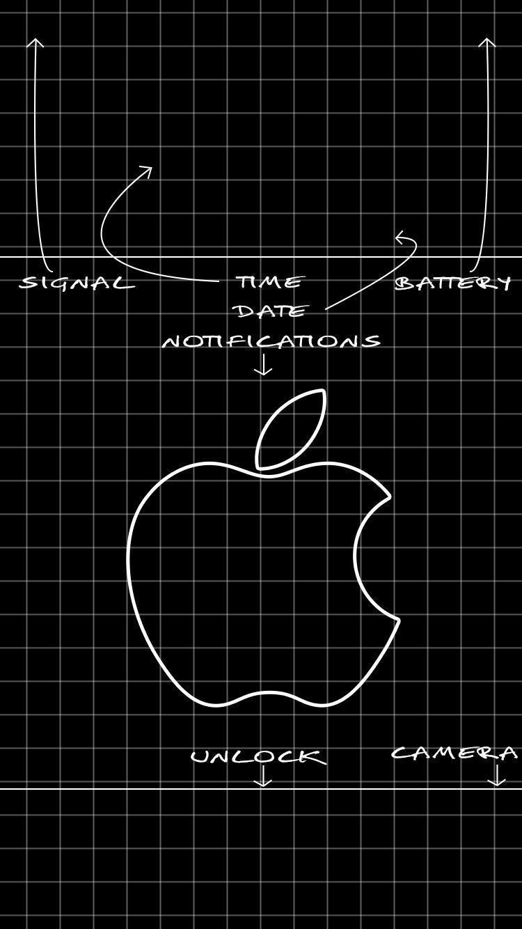 750x1334 Black HD iPhone 7 Plus Wallpaper