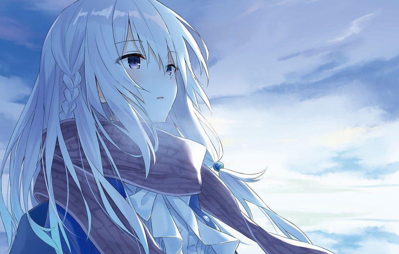 1332x850 Wallpaper the sky, girl, The Journey of Elaina, Majo no Tabitabi image for desktop, section прочее