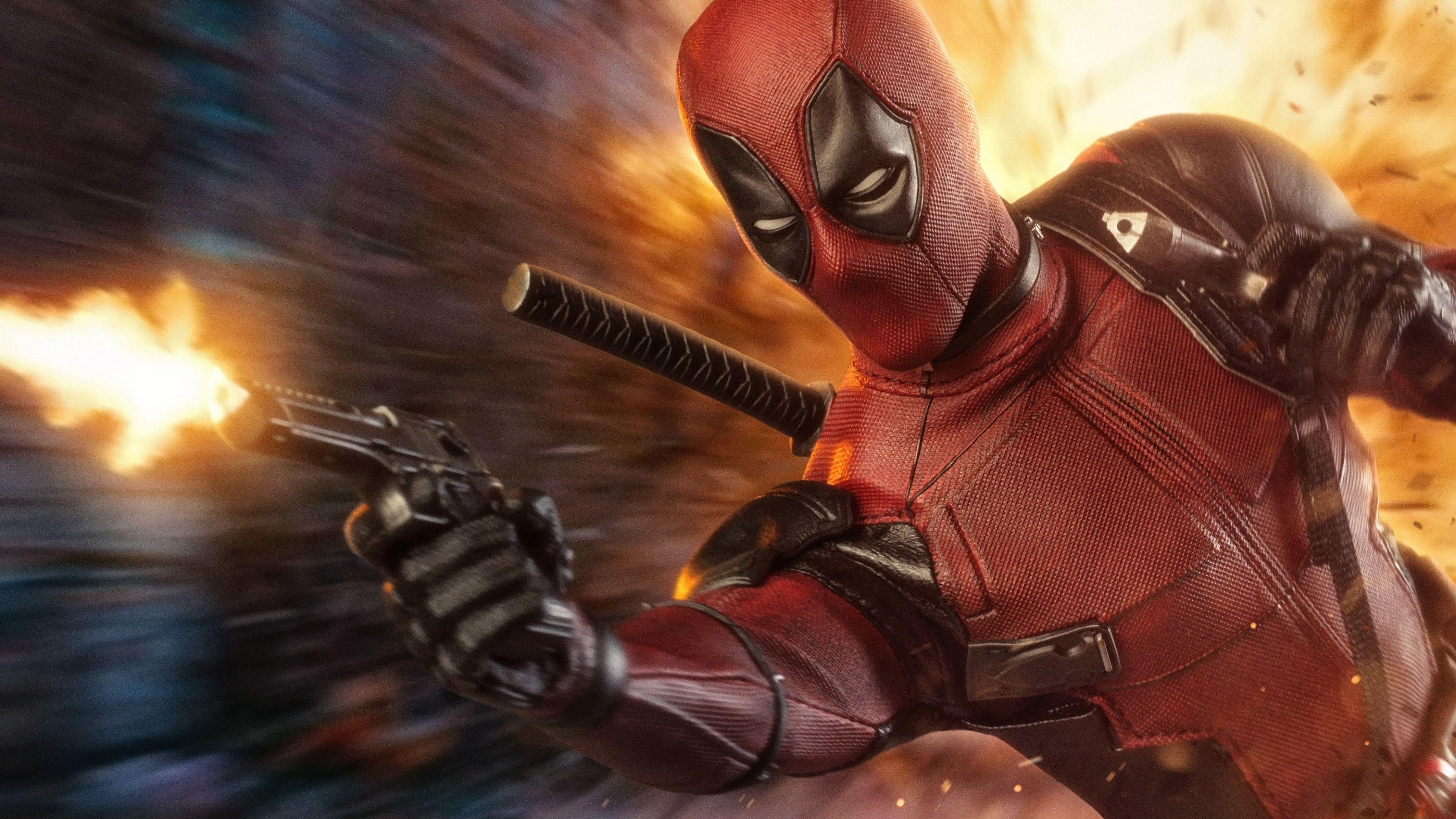 3724x2095 Deadpool 4k Superheroes Wallpaper, Hd Wallpaper With Gun Wallpaper In 4k