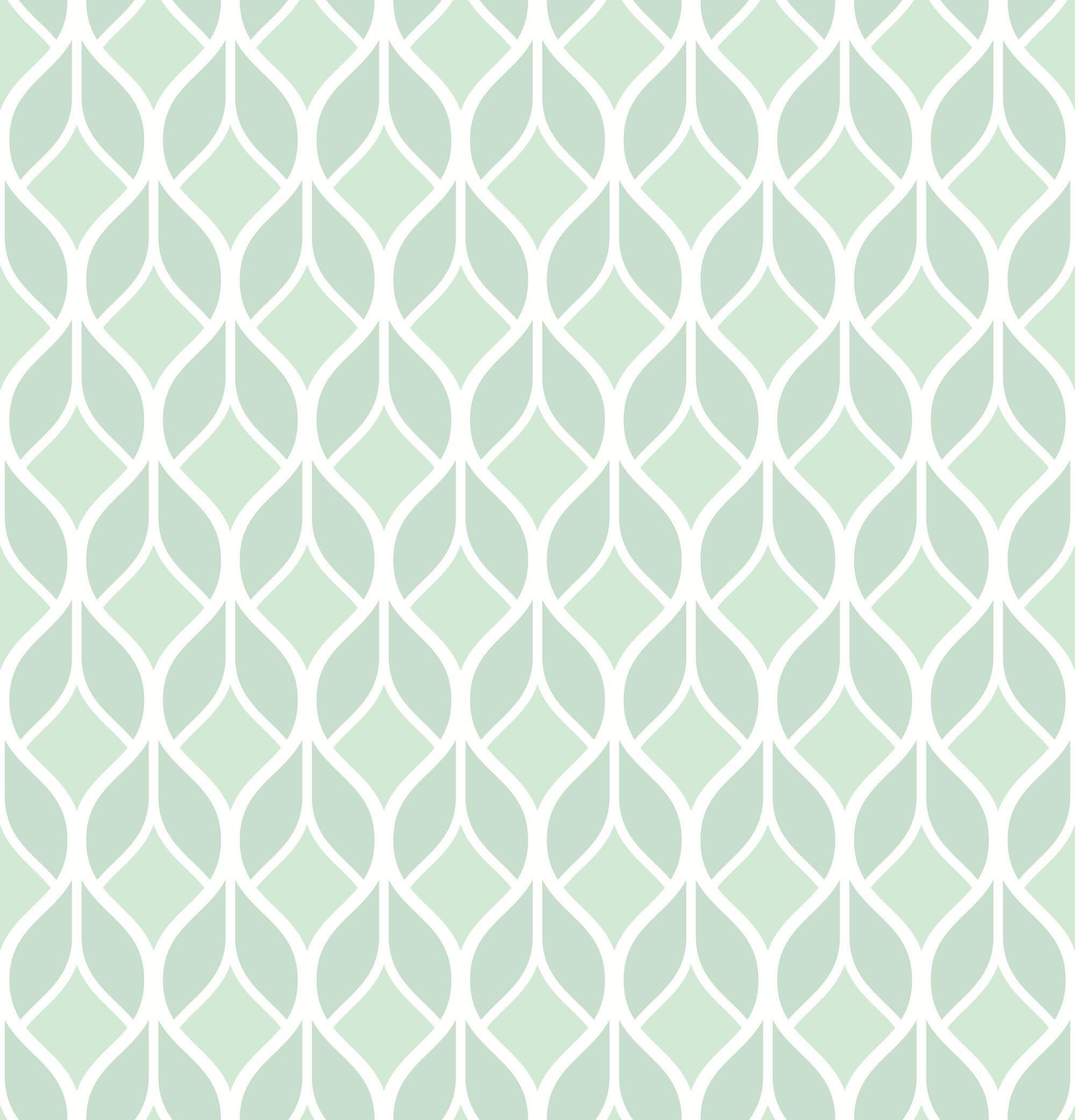 2000x2084 George Oliver Trinidad Matcha 10' L x 24 W Peel and Stick Wallpaper Roll