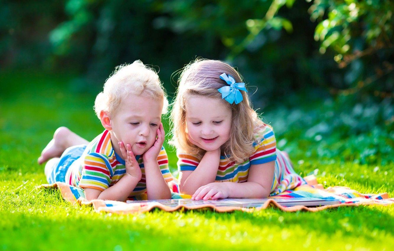 1332x850 Photo Wallpaper Summer, Children, Stay, Boy, Small, Boy And Girl HD Wallpaper