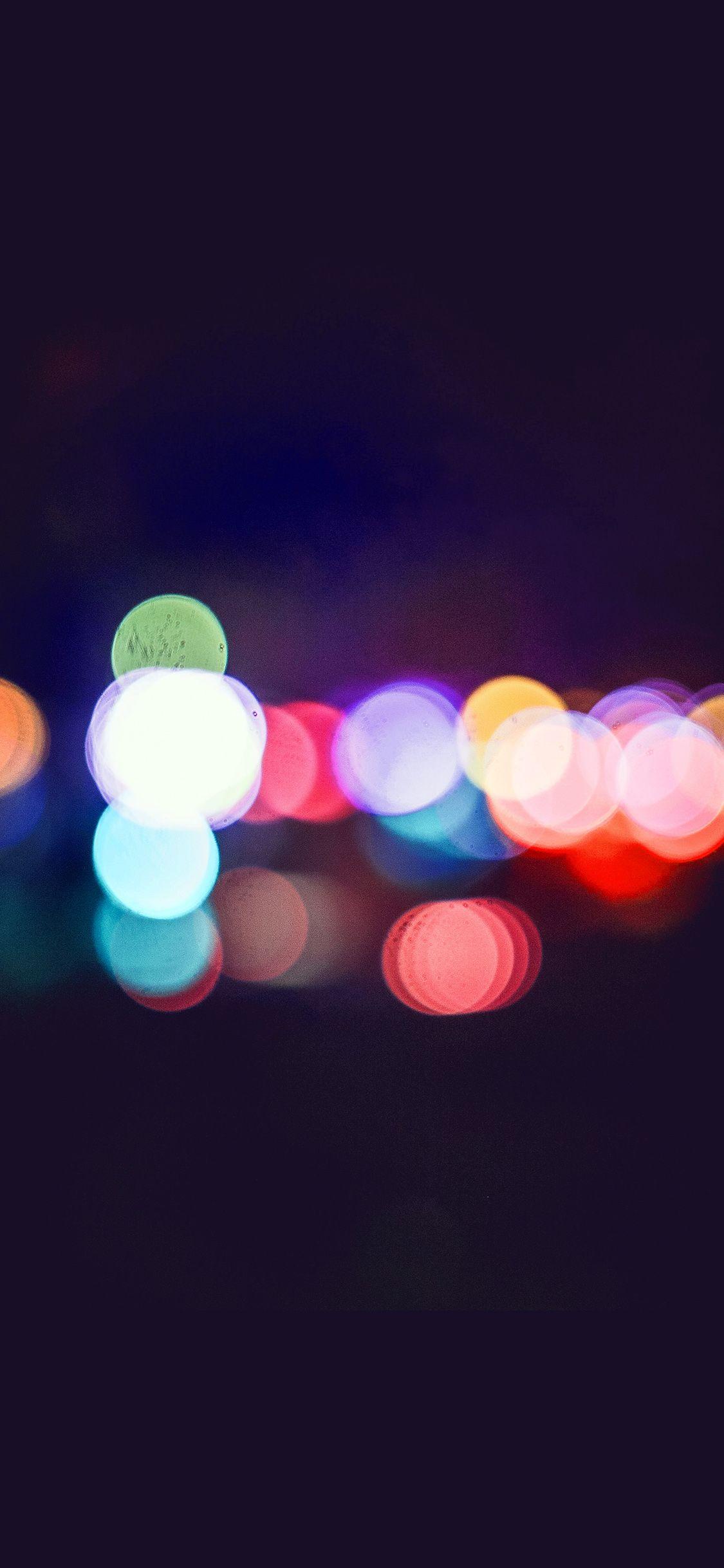 1125x2436 bokeh art light dark pattern color street