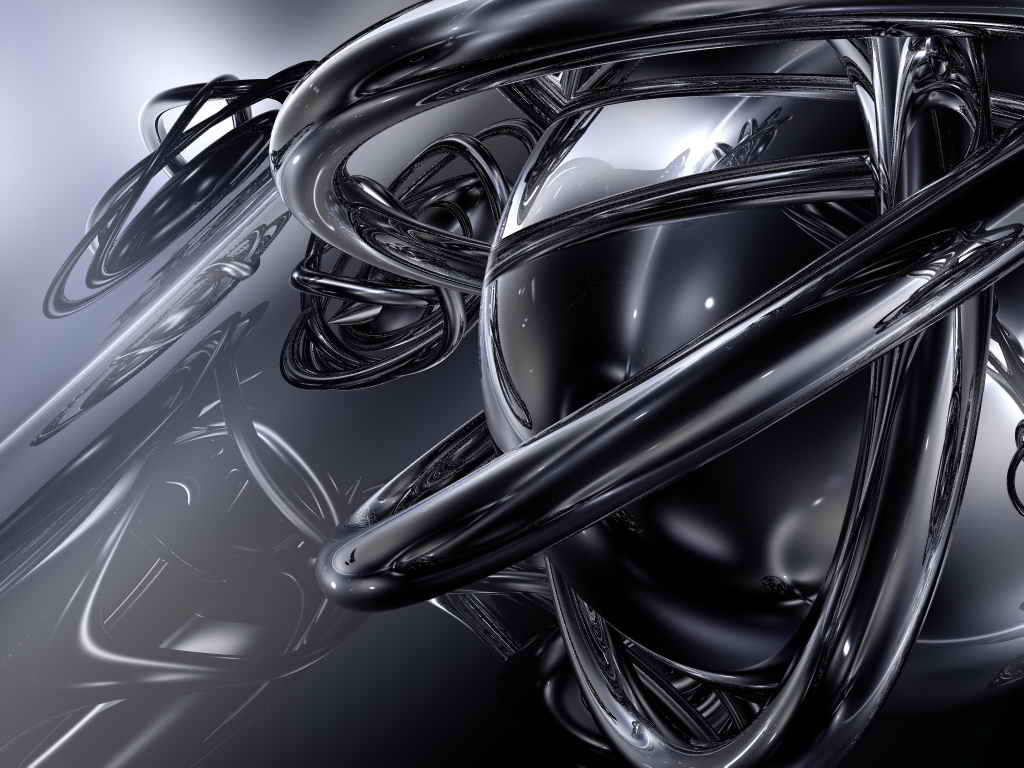 1024x768 Silver Abstract Wallpaper