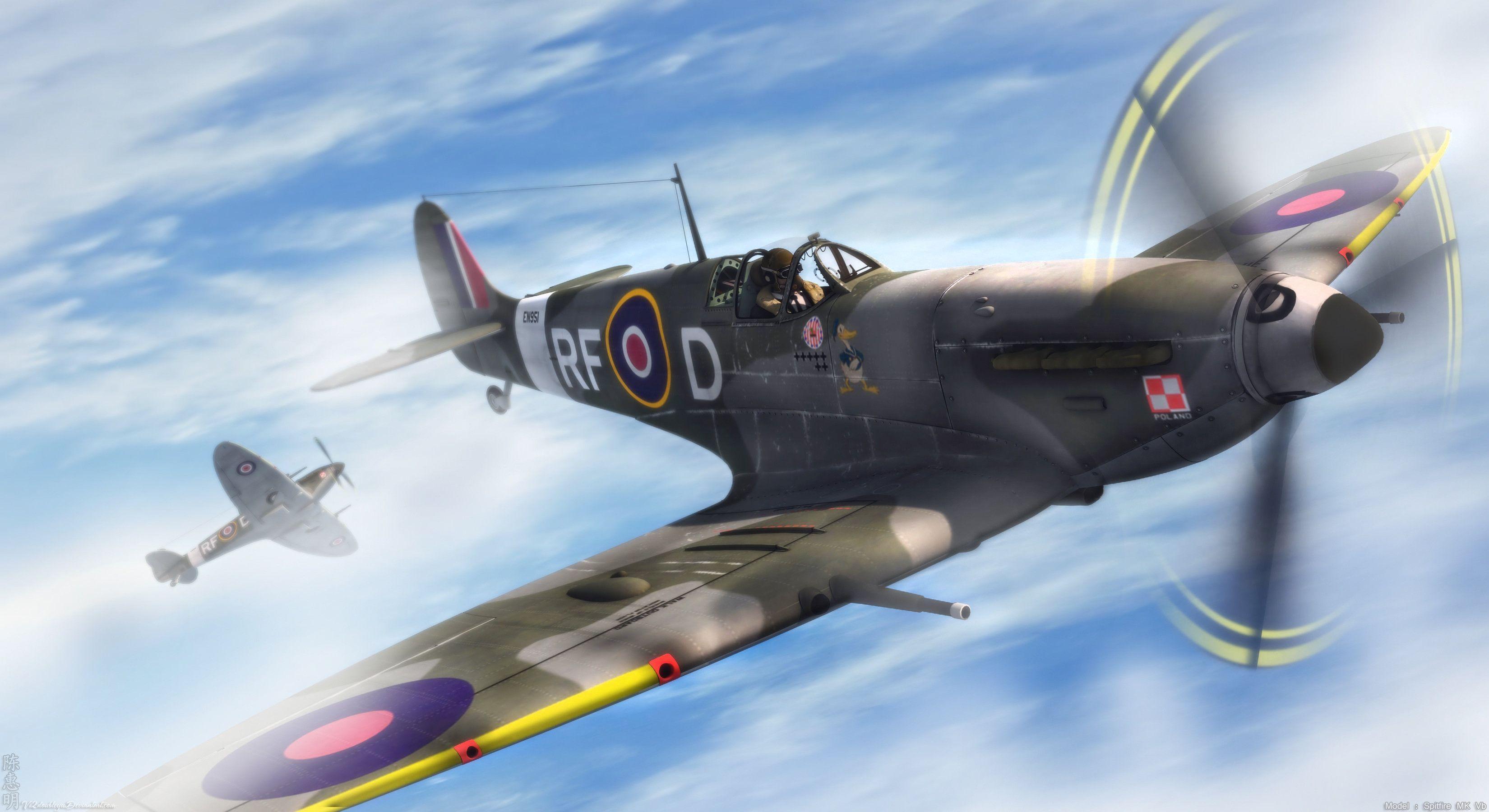 3300x1800 Spitfire Wallpaper