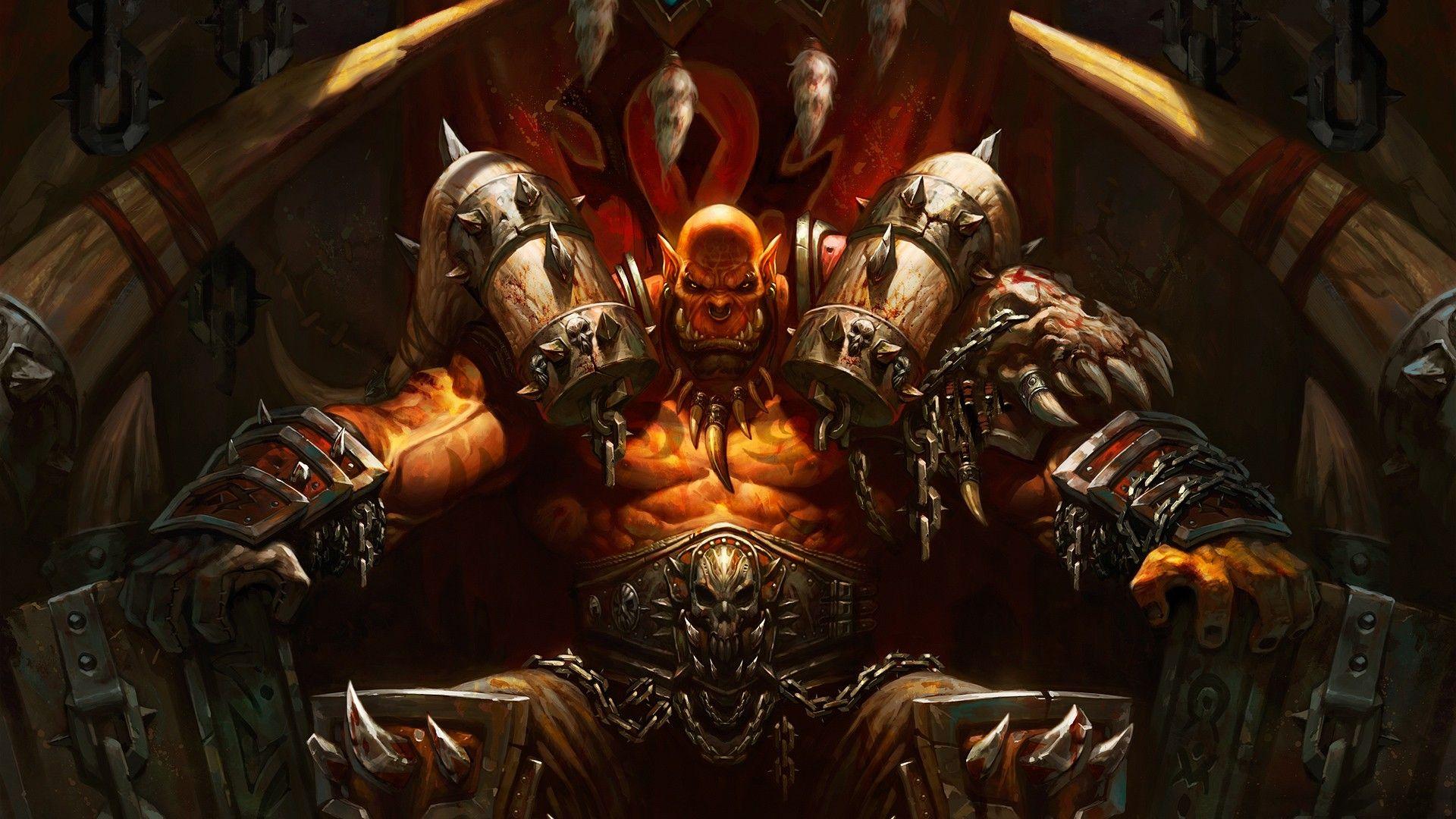 1920x1080 video games, colorful, World of Warcraft, fantasy art, Garrosh Hellscream, orc wallpaper