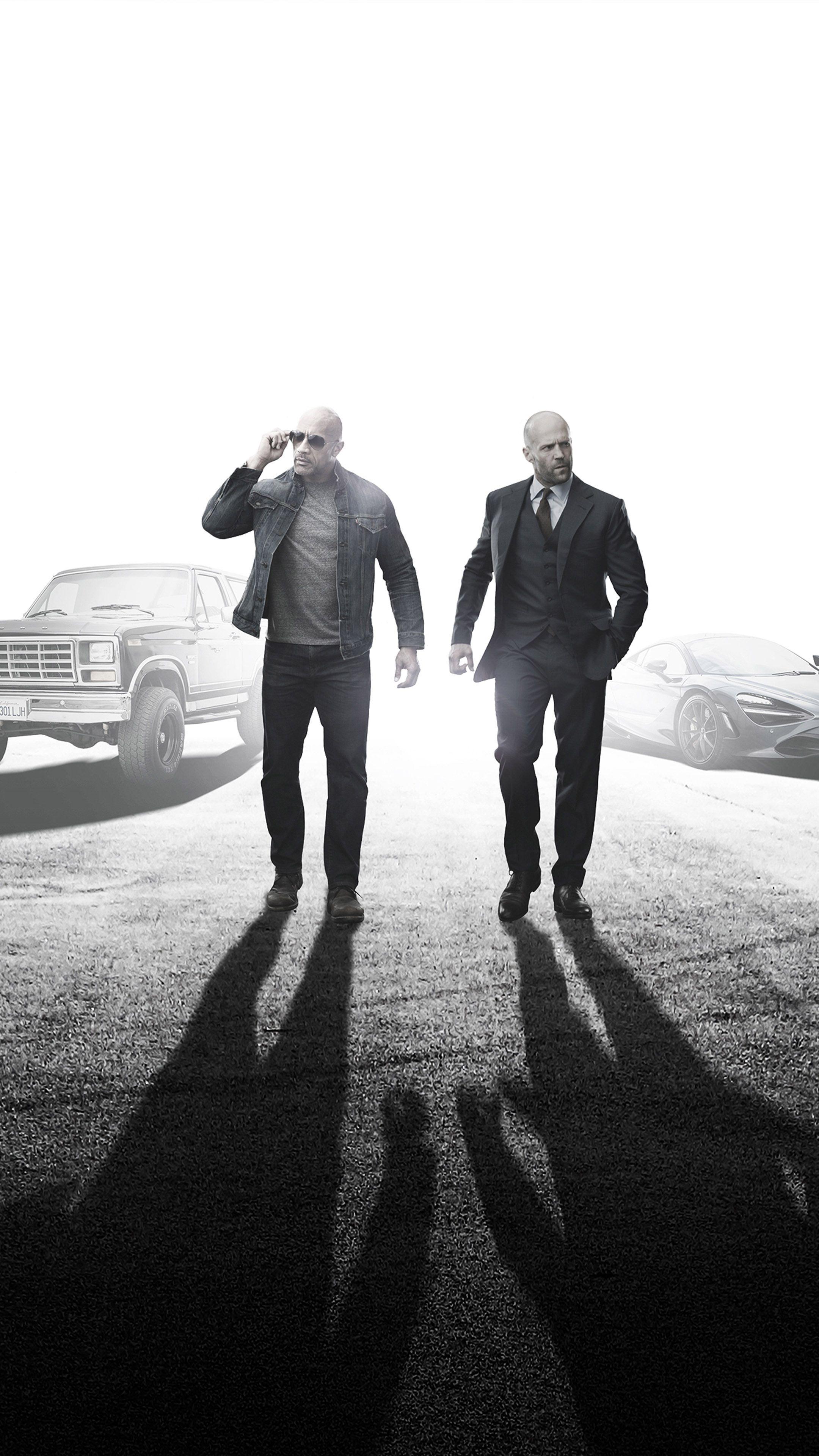 2160x3840 Dwayne Johnson & Jason In Fast & Furious Presents & Shaw 4K Ultra HD Mobile Wallpaper