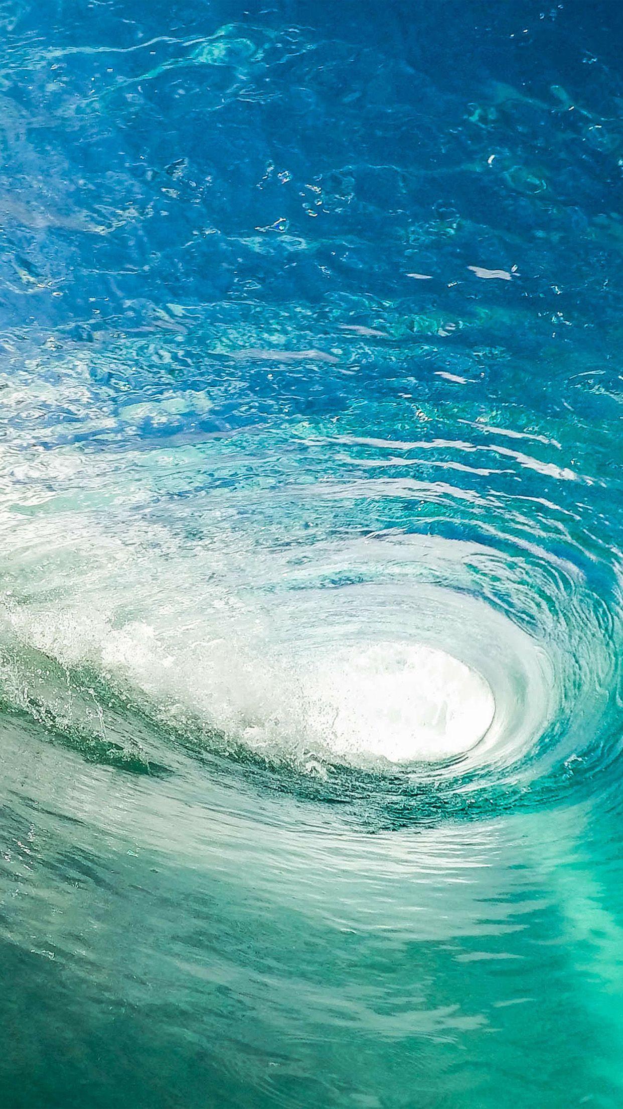 1242x2208 Wave Cool Summer Vacation Ocean Blue Green Wallpaper
