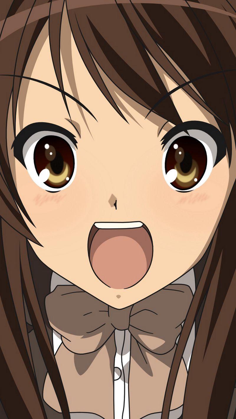 800x1420 Download Wallpaper 800x1420 Anime, Girl, Brunette, Cry, Emotion Iphone Se 5s 5c 5 For Parallax HD Background