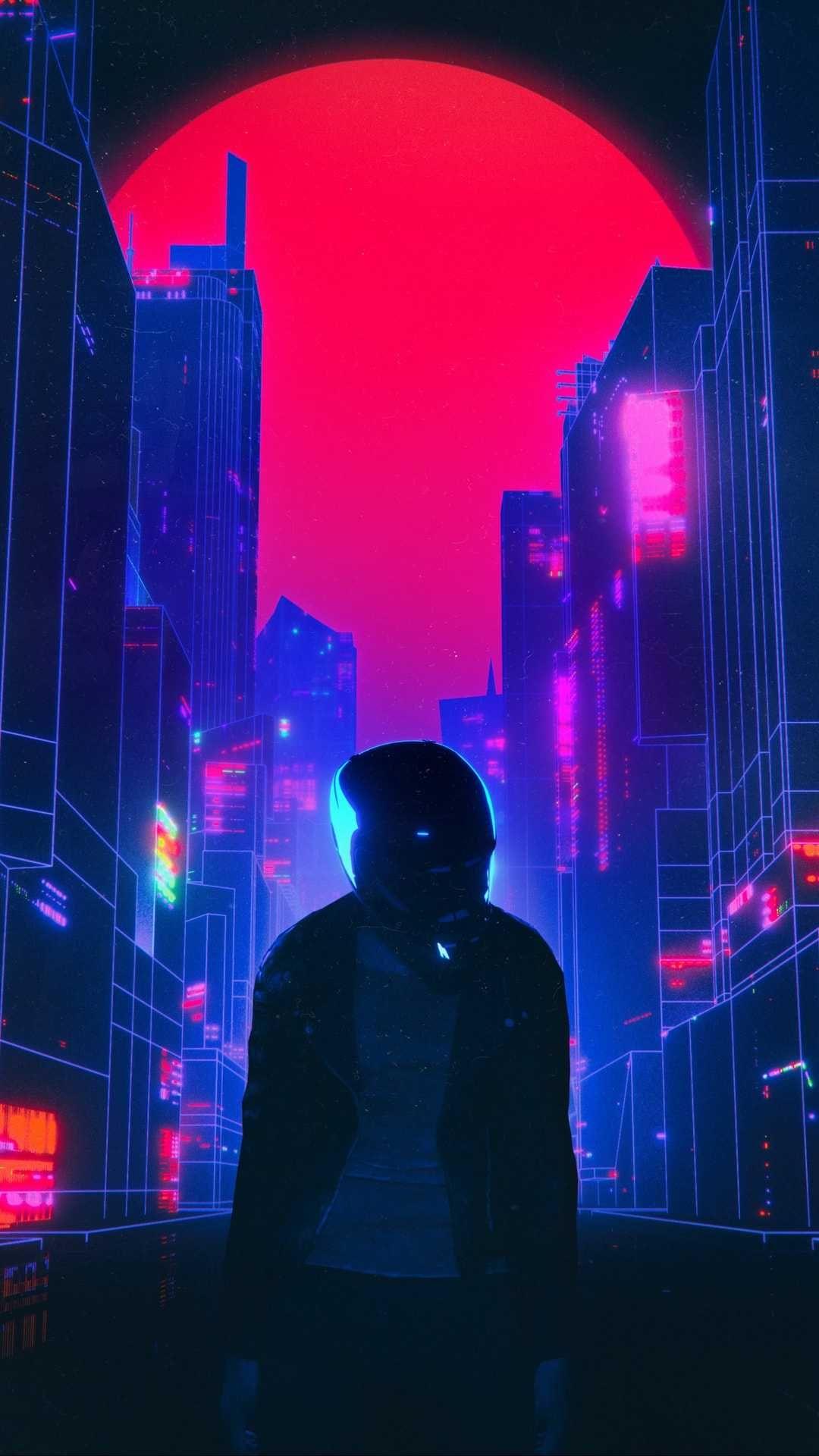 1080x1920 Vintage Neon Wallpaper iPhone