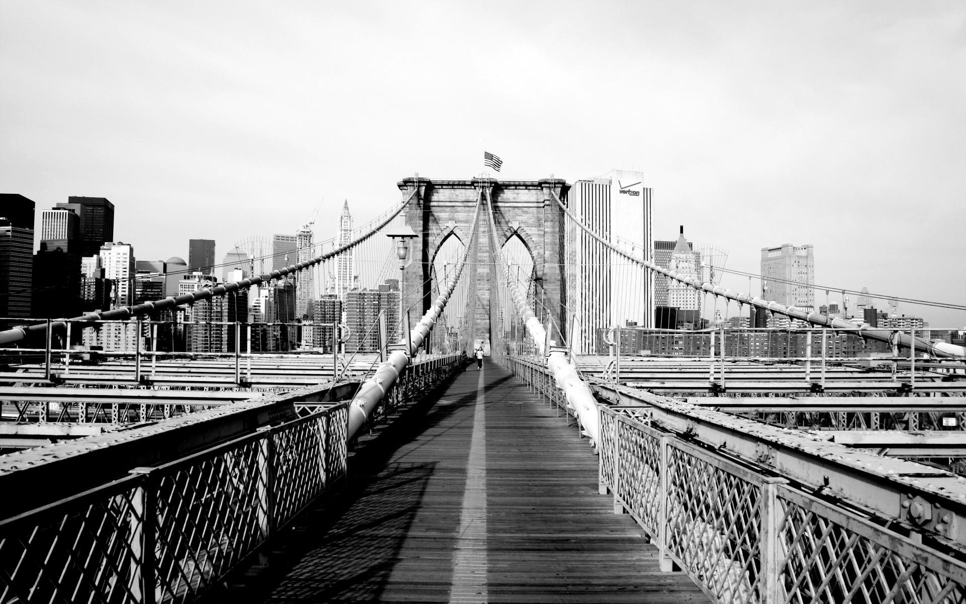 1920x1200 Bridge Black And White Wallpaper