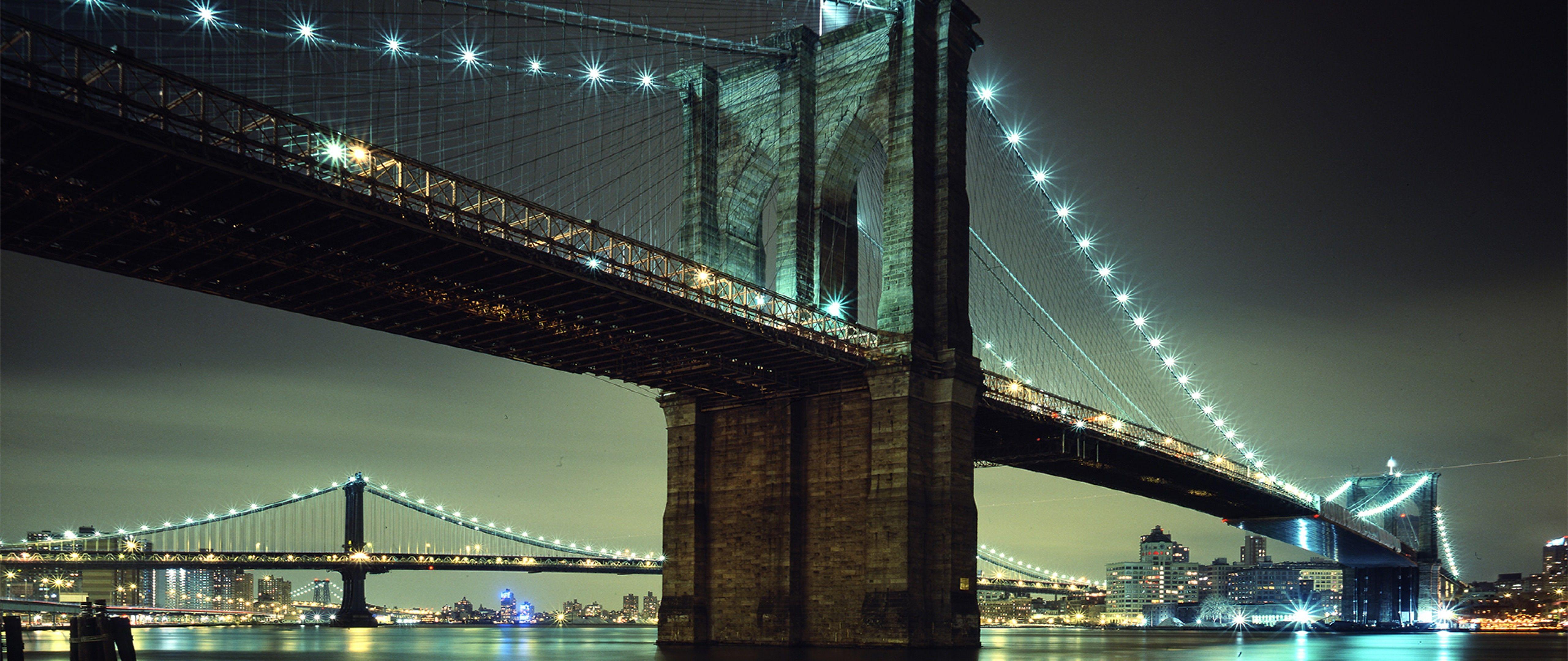 5120x2160 New York Brooklyn Bridge Wallpaper for Desktop and Mobiles 4K Ultra HD Wide TV