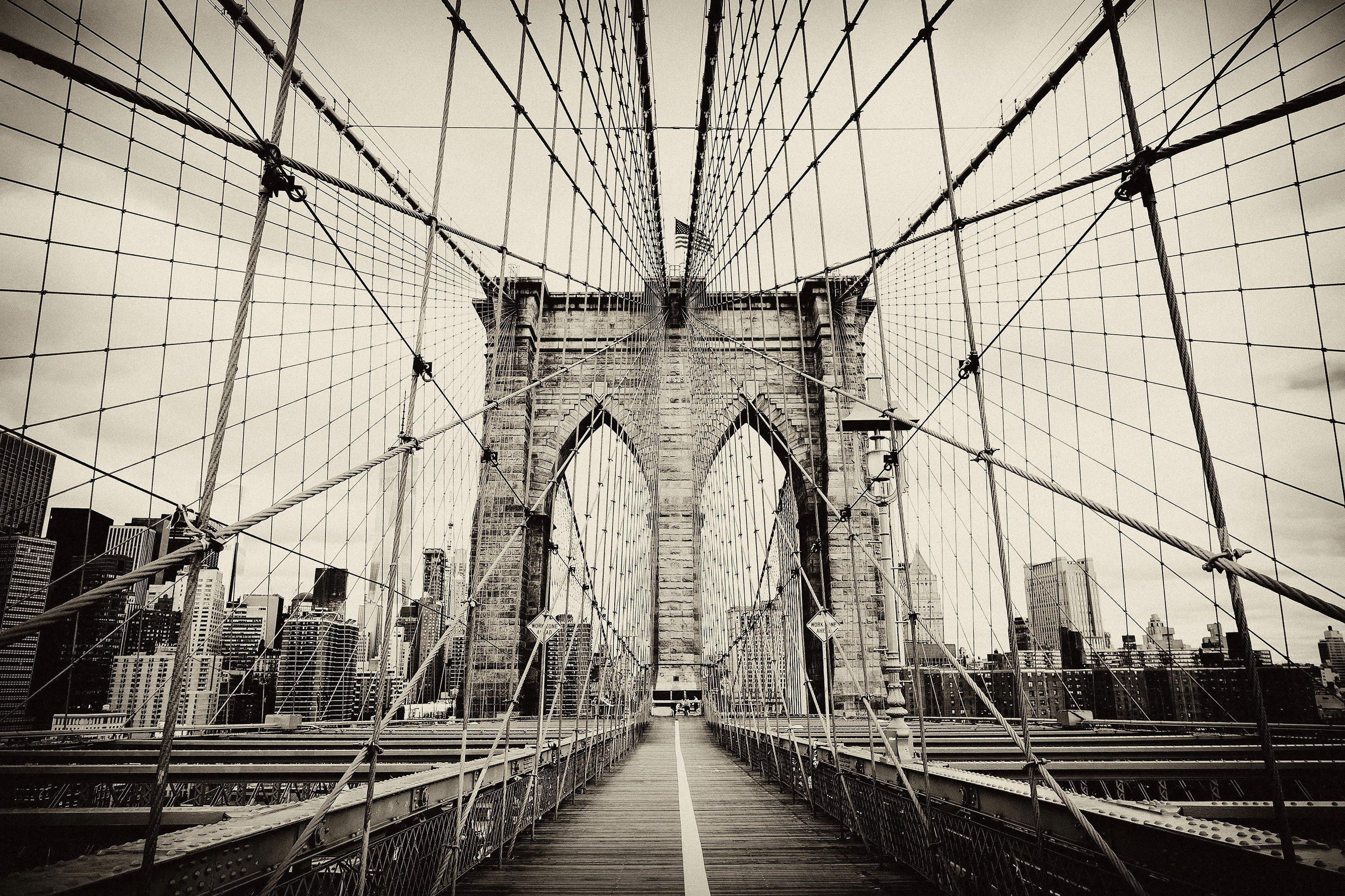 3000x2000 Bridge Black And White Wallpaper