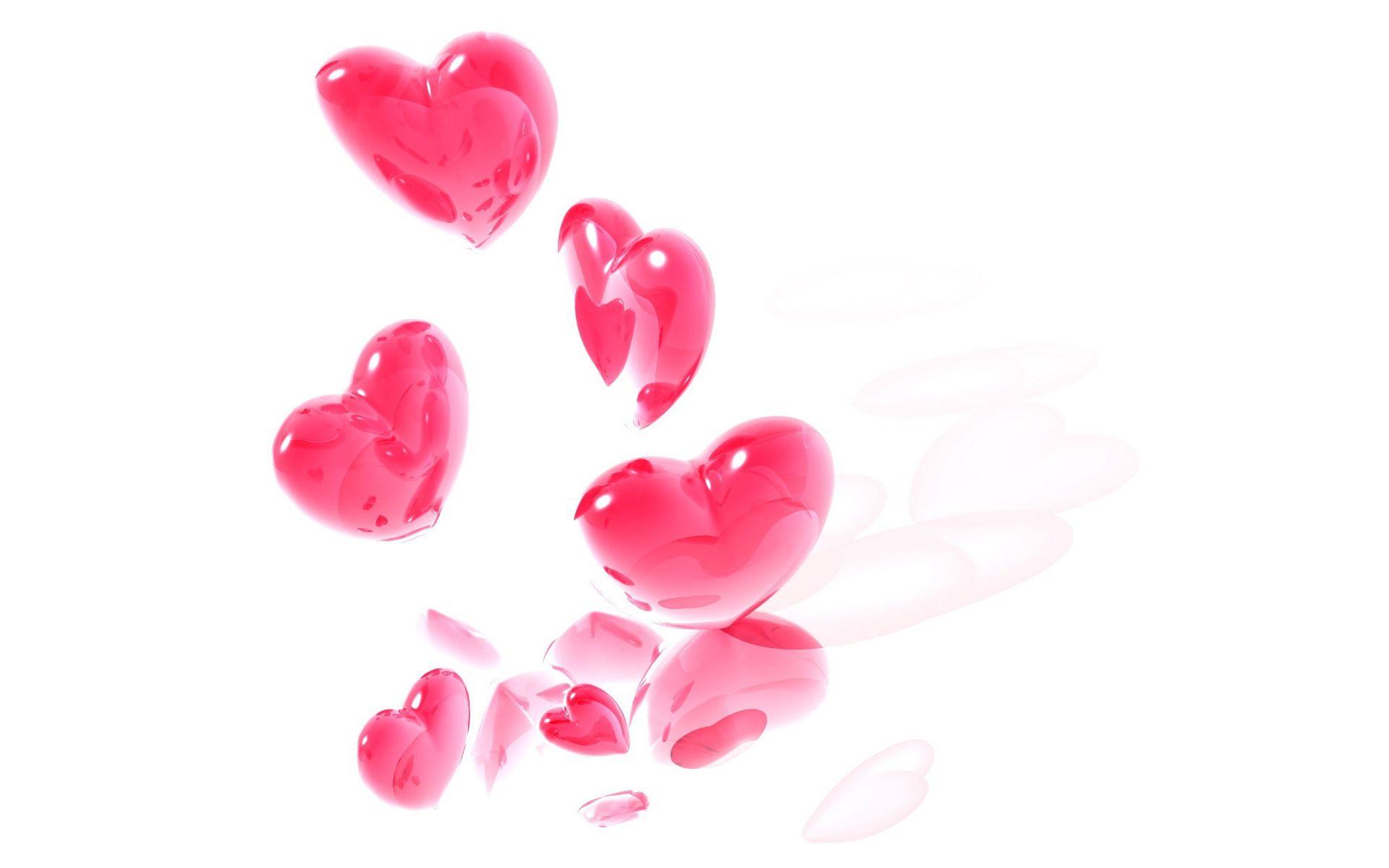 Hình nền 1920x1200 Màu hồng, Trái tim tình yêu, Ballons, Tình yêu